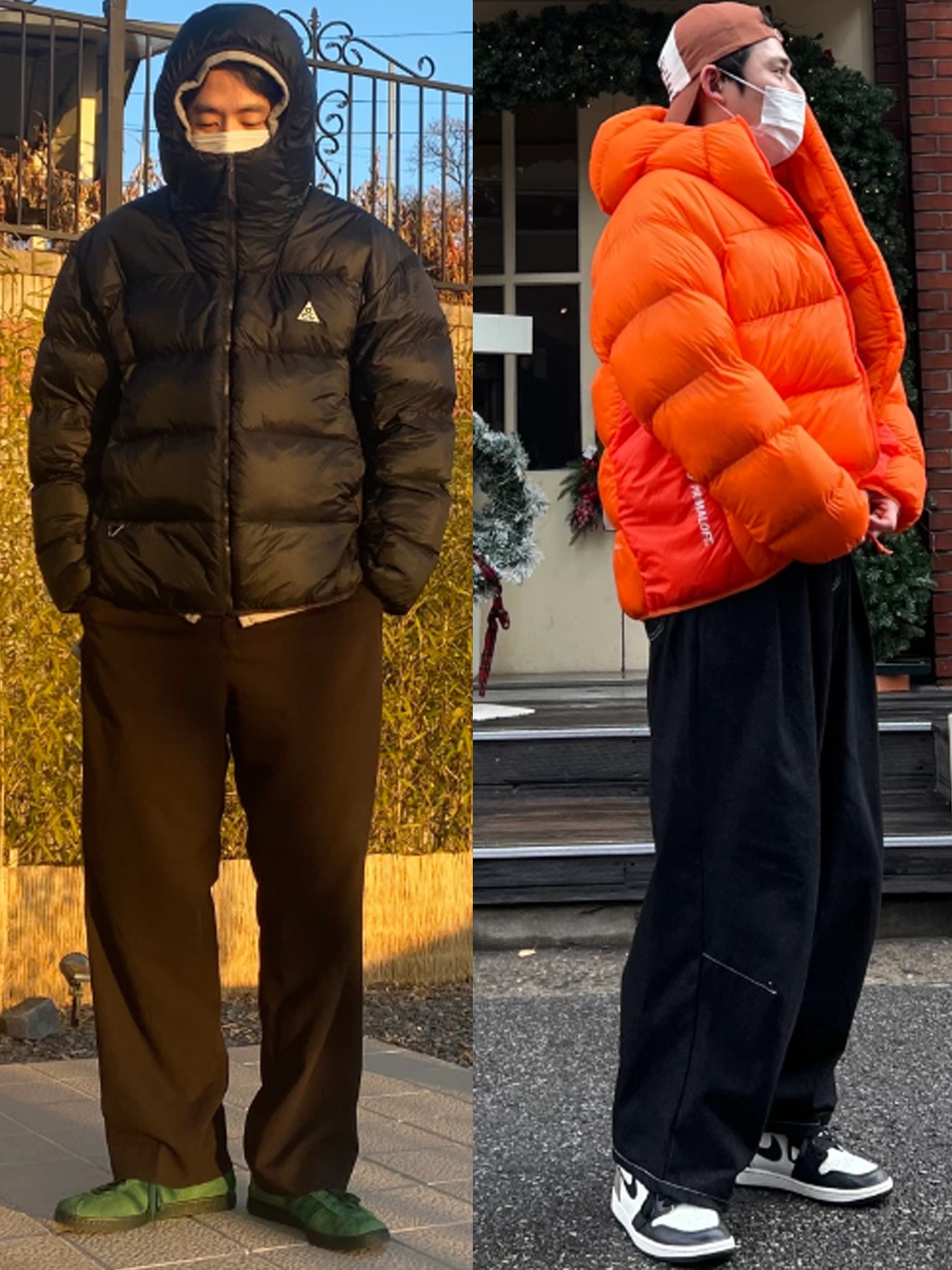 Nike ACG Therma-Fit ADV Lunar Lake Puffer Jacket Black - Asia, Nike ACG Therma-Fit ADV Lunar Lake Puffer Jacket Safety Orange - Asia 착용 스타일 - 2