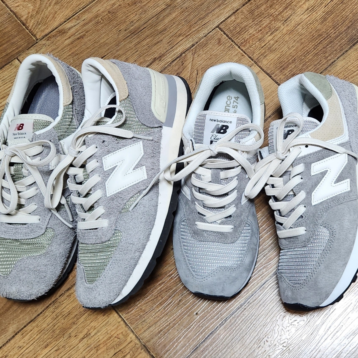 New Balance 574 Marblehead Incense, New Balance 990v1 Made in USA Marblehead Incense 착용 스타일 - 3