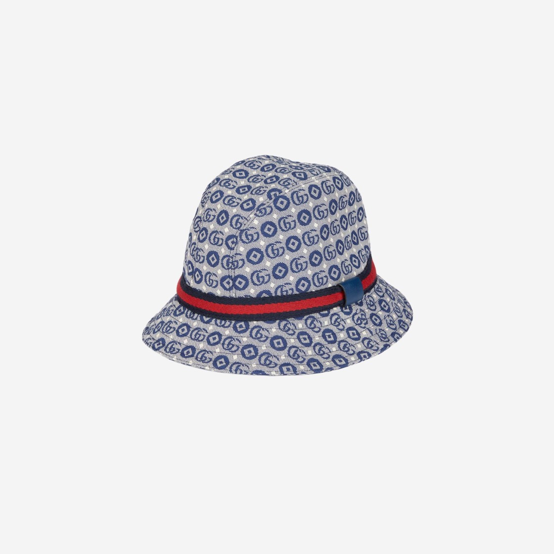 (Kids) Gucci Cotton Hat with Web Blue 상세 이미지 1