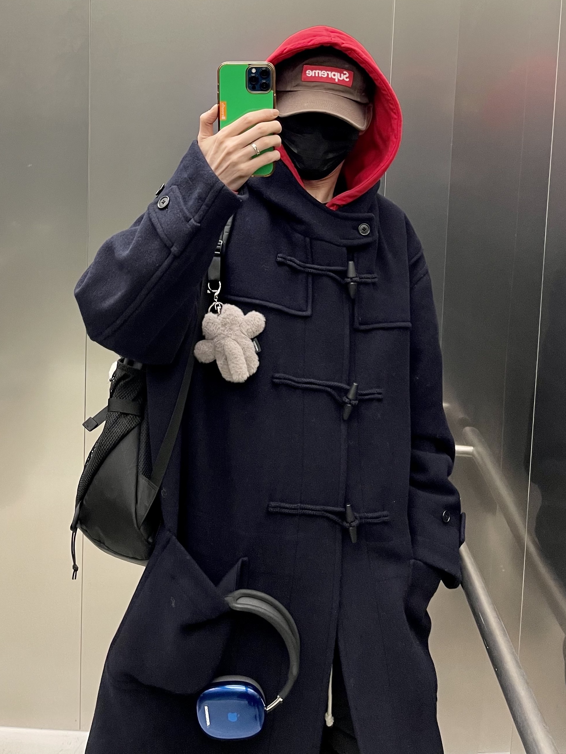 Apple AirPods Max Lightning Space Gray (Korean Ver.), Ader Error Standic AirPods Max Case Z-Blue 착용 스타일 - 1