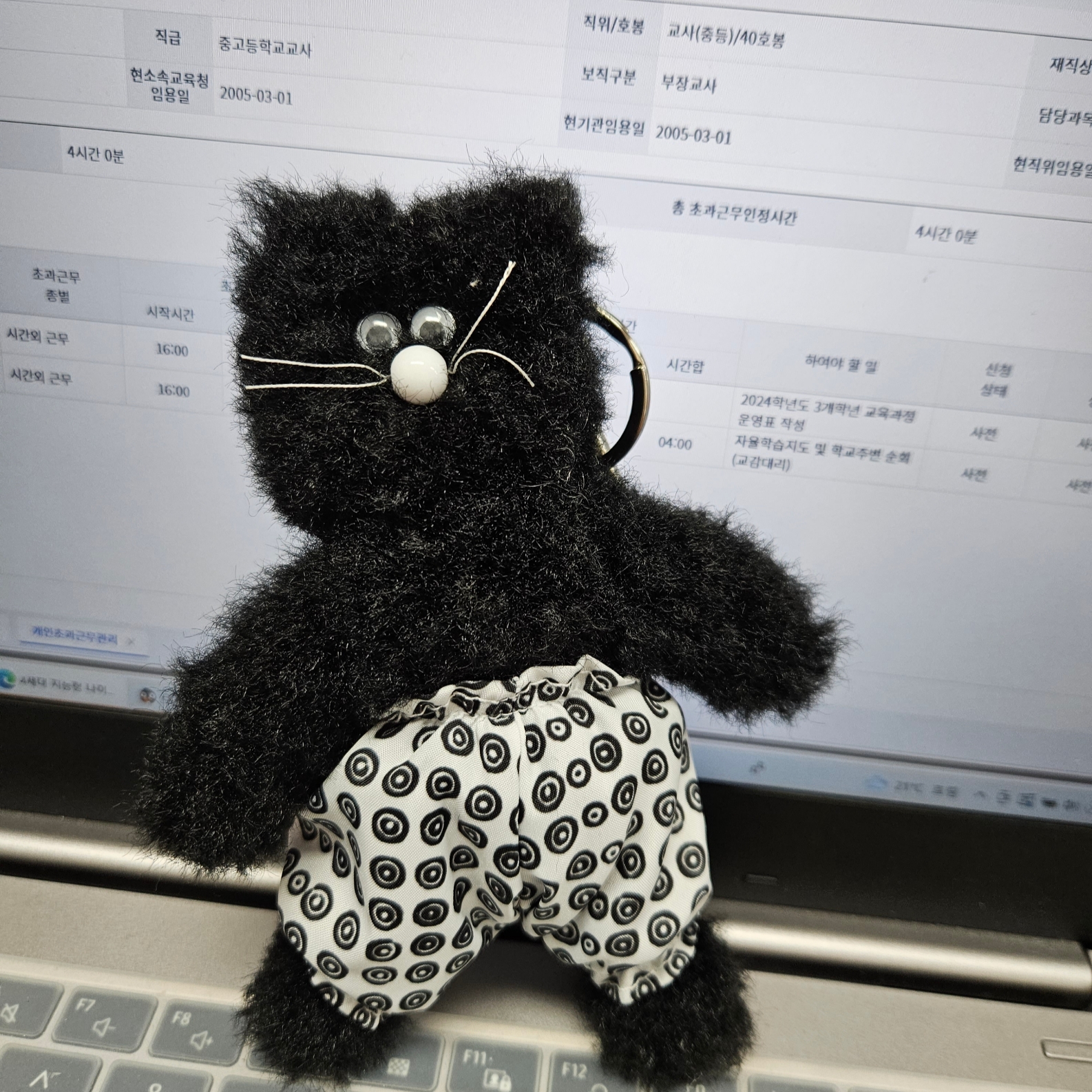 Monamhee x 10 Corso Como Bianco Keyring Black 착용 스타일