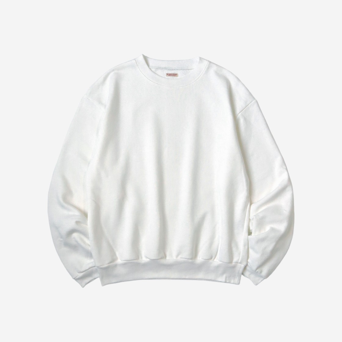 Kapital Eco Fleece Crewneck Sweatshirt Rainbowy Patch White 상세 이미지 2