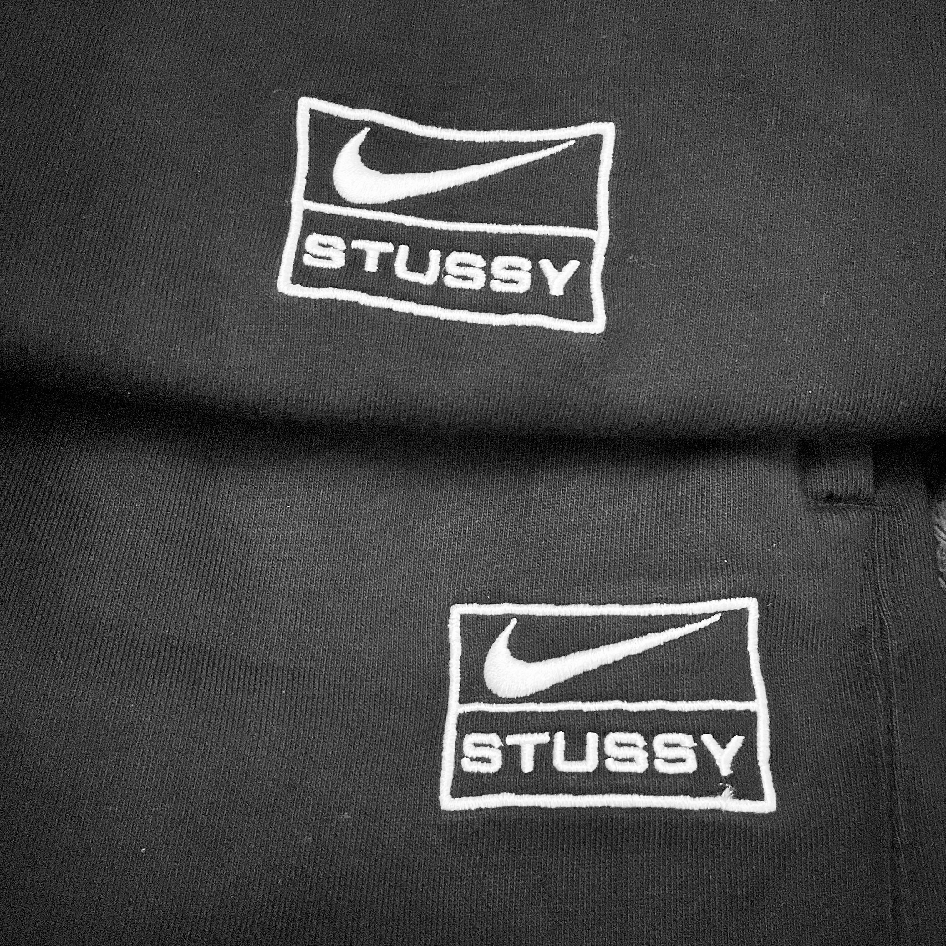 Nike x Stussy NRG Washed Fleece Crewneck Black (DO5310-010), Nike x Stussy NRG Washed Fleece Pants Black (DO5296-010) 착용 스타일