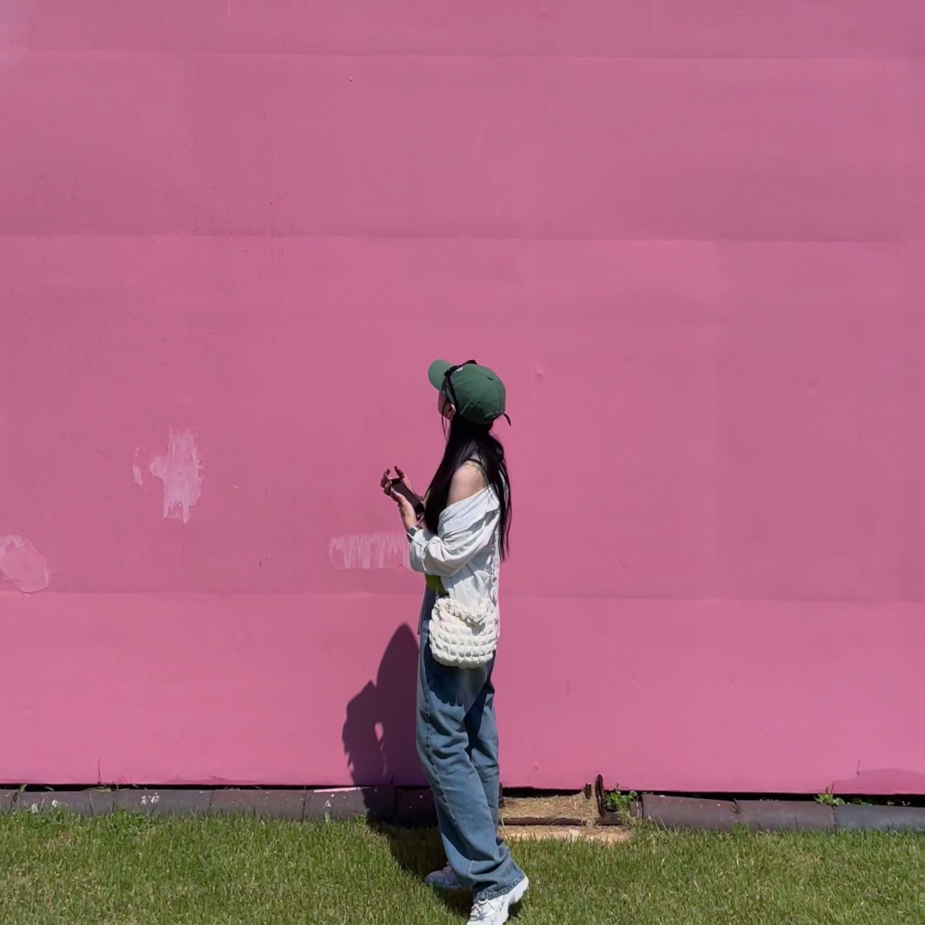 Emis New Logo Emis Cap Green 착용 스타일 - 3