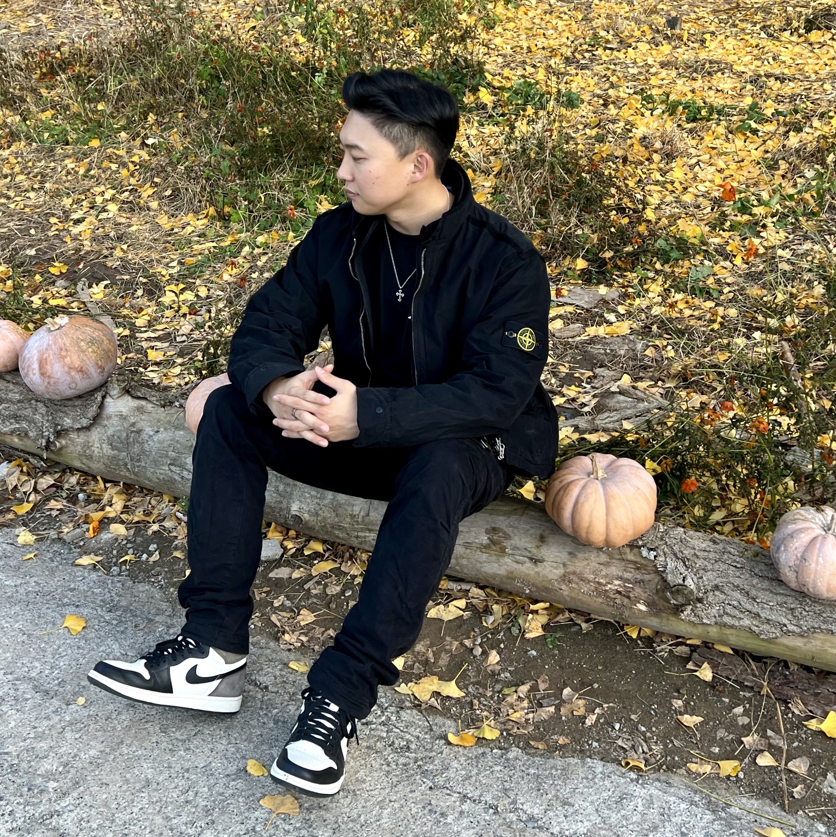 Stone Island x DSM David-TC Jacket Black - 23FW, C.P. Company Micro Reps Utility Pants Black - 23SS 착용 스타일