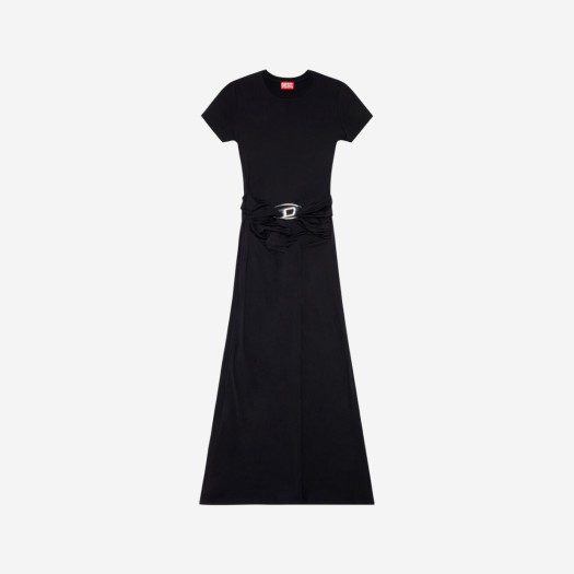 (W) 디젤 D-로위 티셔츠 드레스 블랙