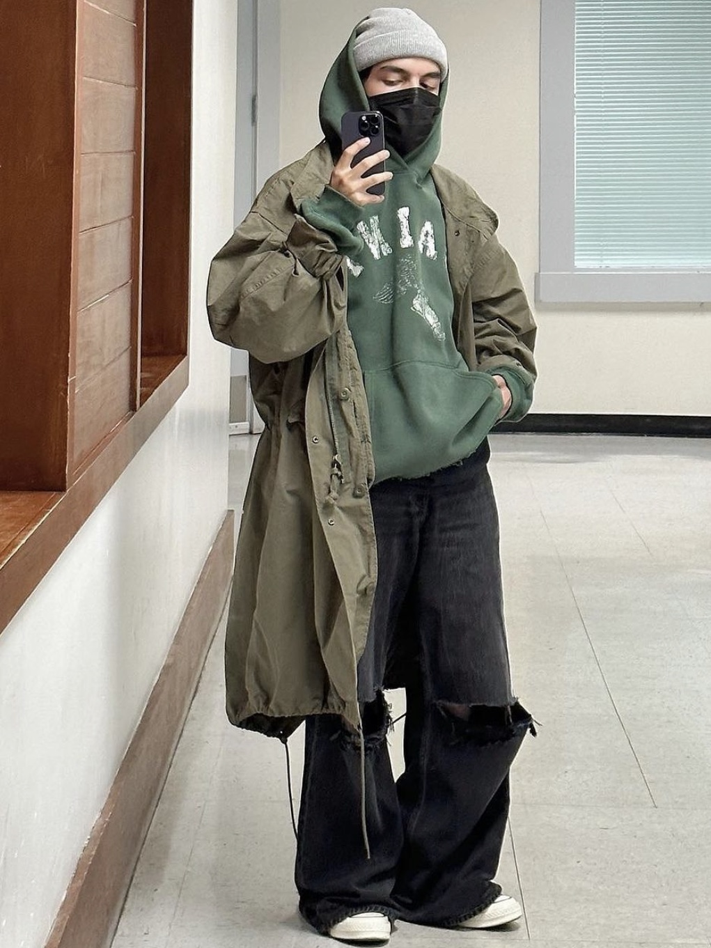 Freak's Store M-65 Mods Coat Liner Set Olive, Freak's Store M-65 Mods Coat Liner Set Black 착용 스타일 - 2