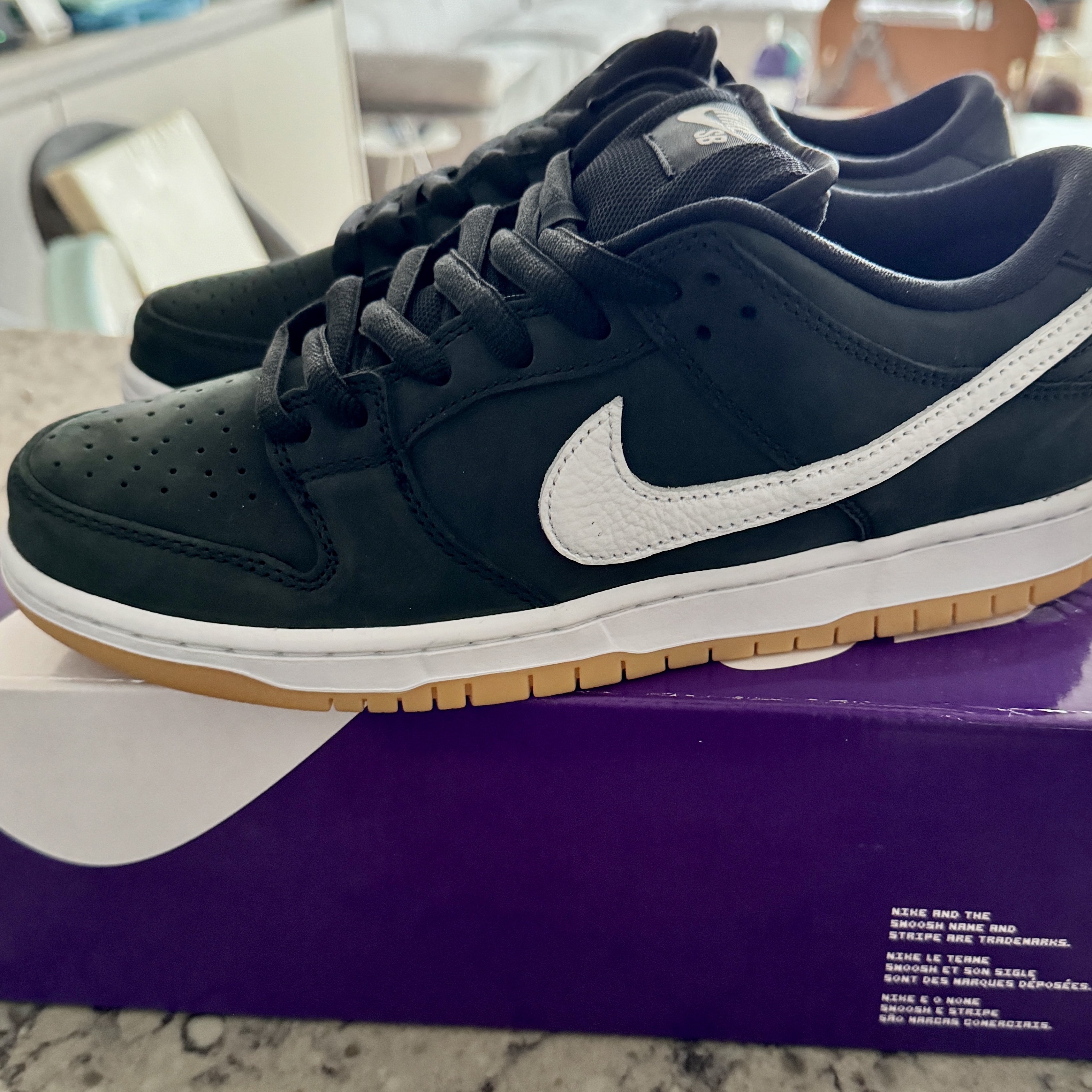 Nike SB Dunk Low Pro Black White 착용 스타일
