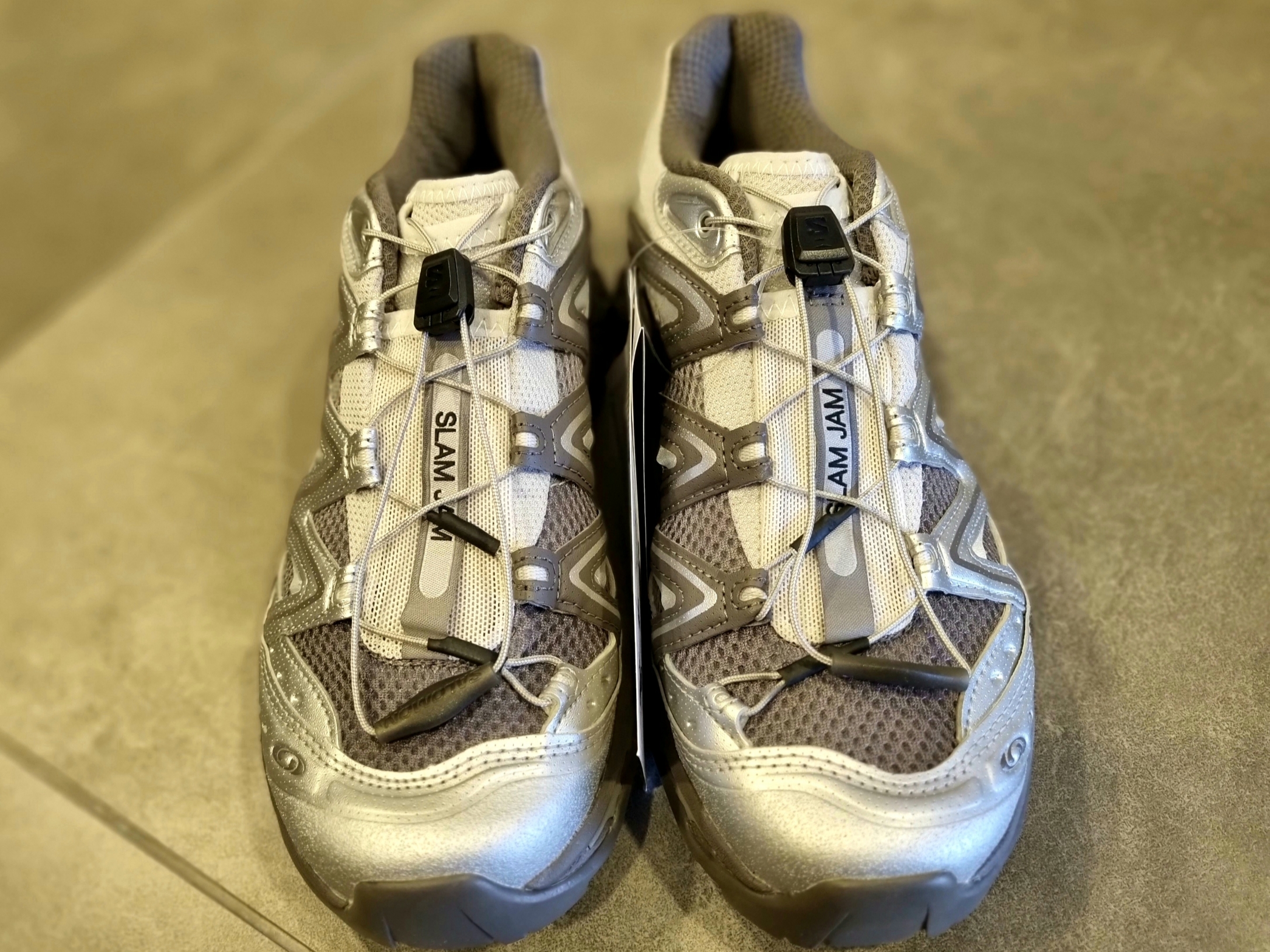 Salomon x Slam Jam XT-Quest Plum Kitten Lunar Rock 착용 스타일 - 4