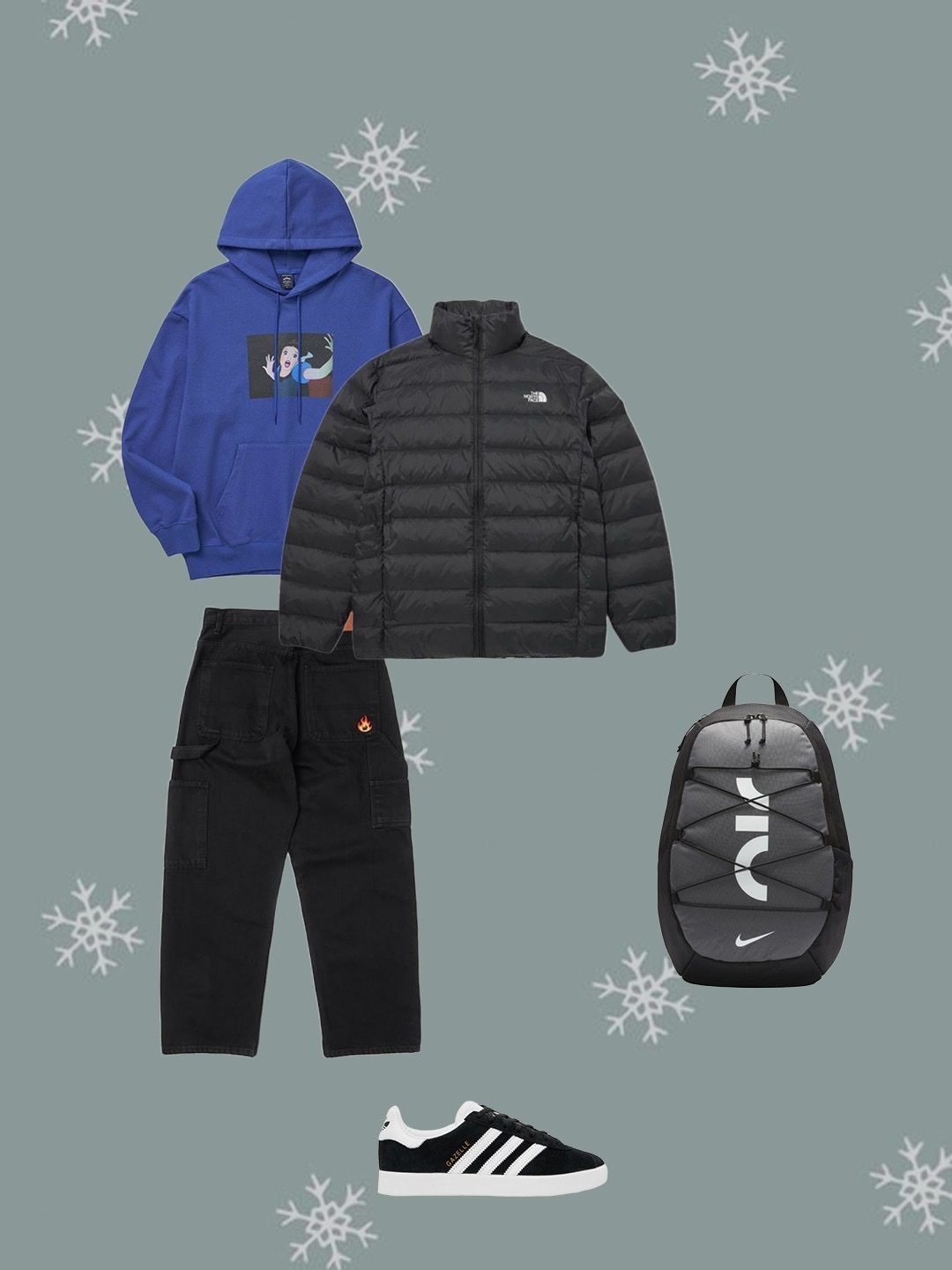 Nike Life Therma-Fit Puffer Jacket Black - Asia, Carhartt Canvas Cap Black 착용 스타일 - 4