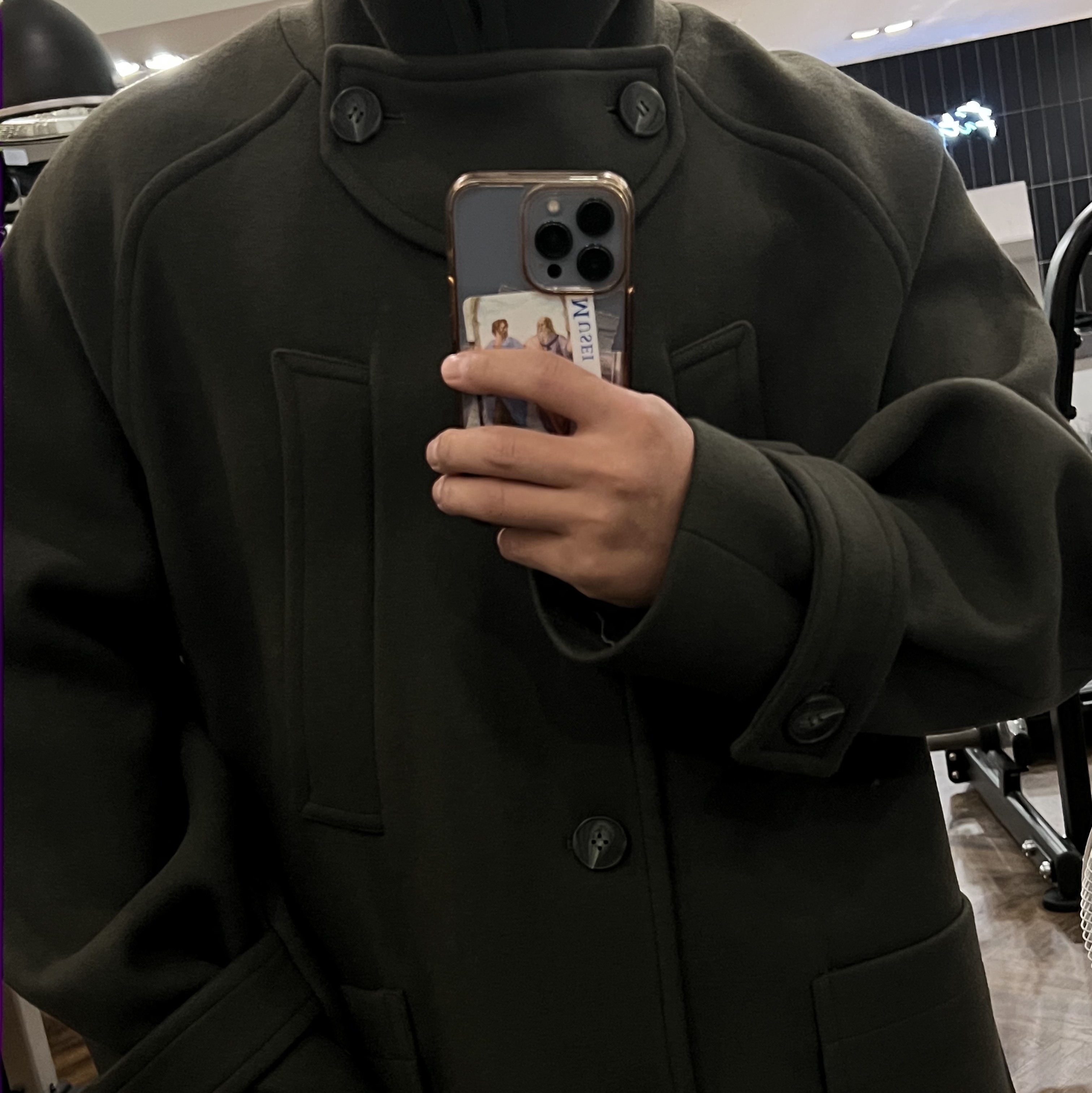Undermycar Legion.02 Balmacaan Oversized Wool Coat Khaki 착용 스타일