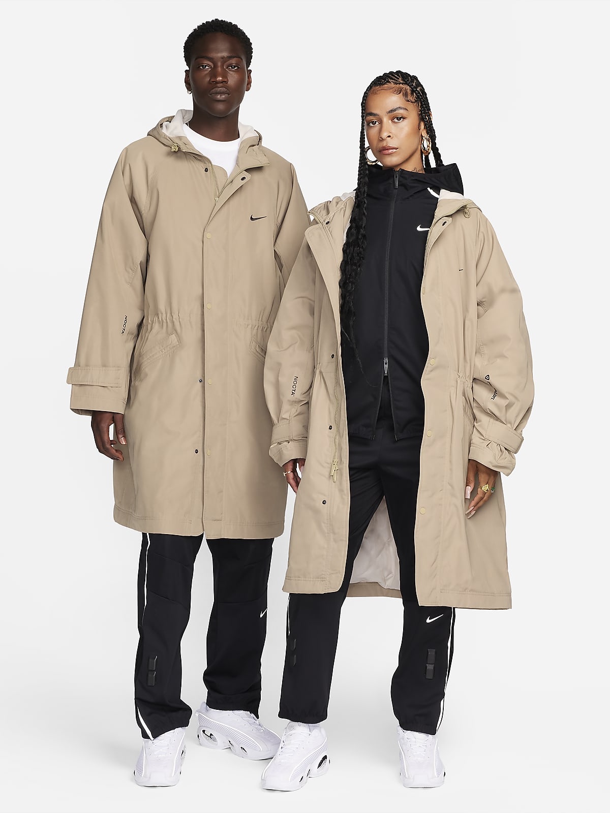 Nike x Drake Nocta Basketball Sideline Jacket Khaki (DV3647-248) 착용 스타일 - 2