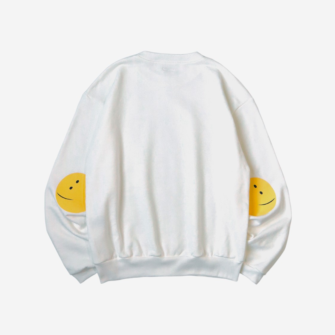 Kapital Eco Fleece Crewneck Sweatshirt Rainbowy Patch White 상세 이미지 1