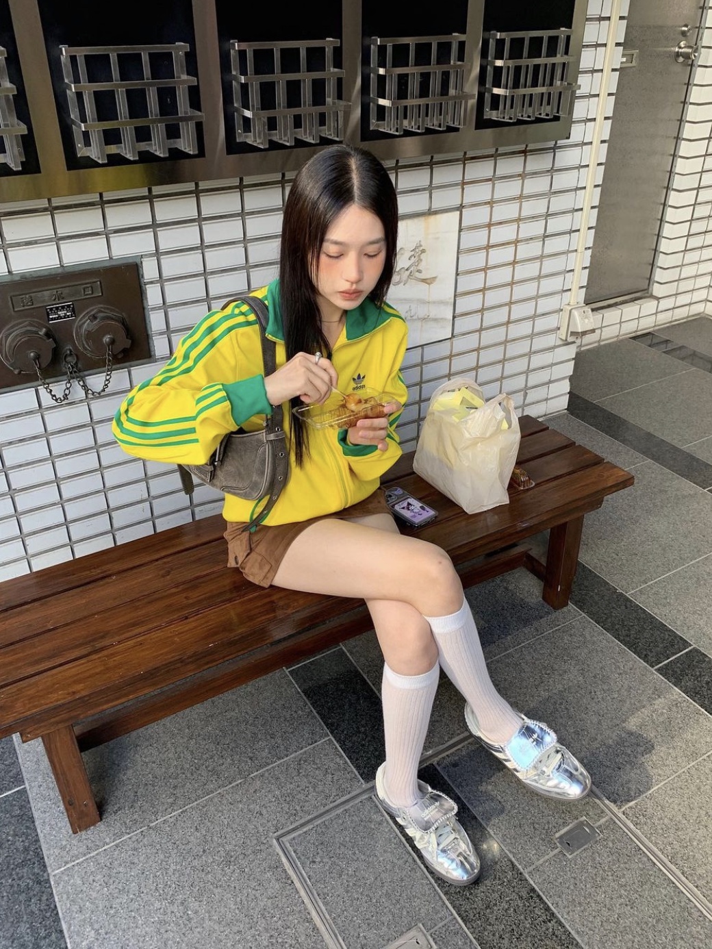 Adidas x Wales Bonner Samba Silver Metallic 착용 스타일