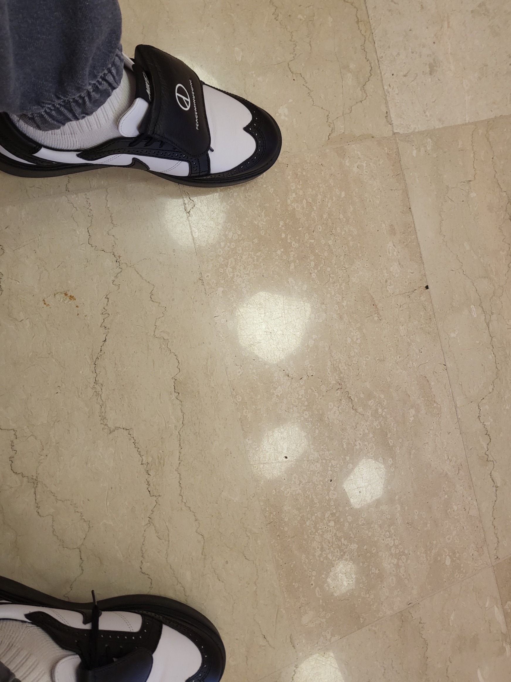 Nike x Peaceminusone Kwondo1 Black and White 착용 스타일