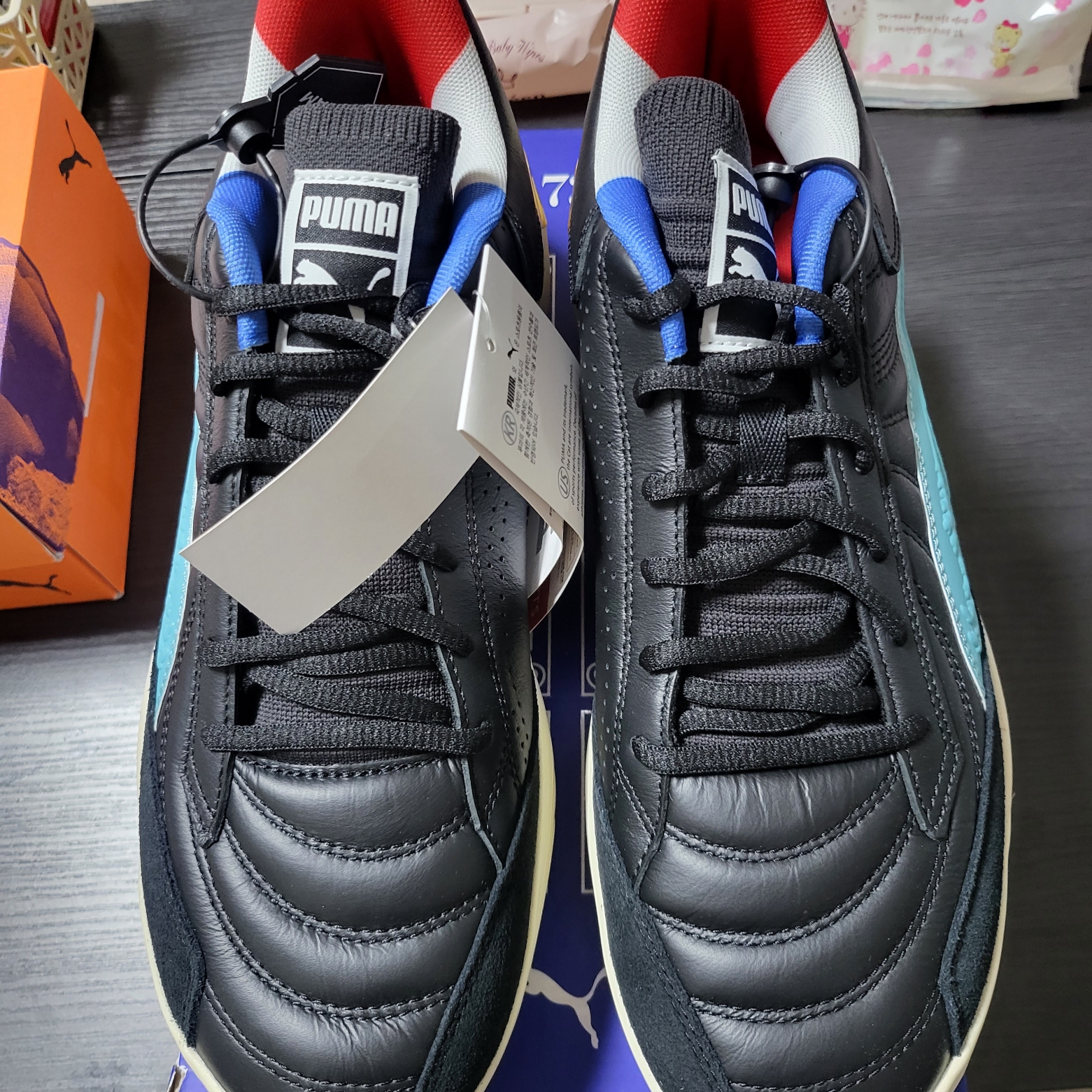 Puma Fusion Nitro Paris Black Blue 착용 스타일 - 1