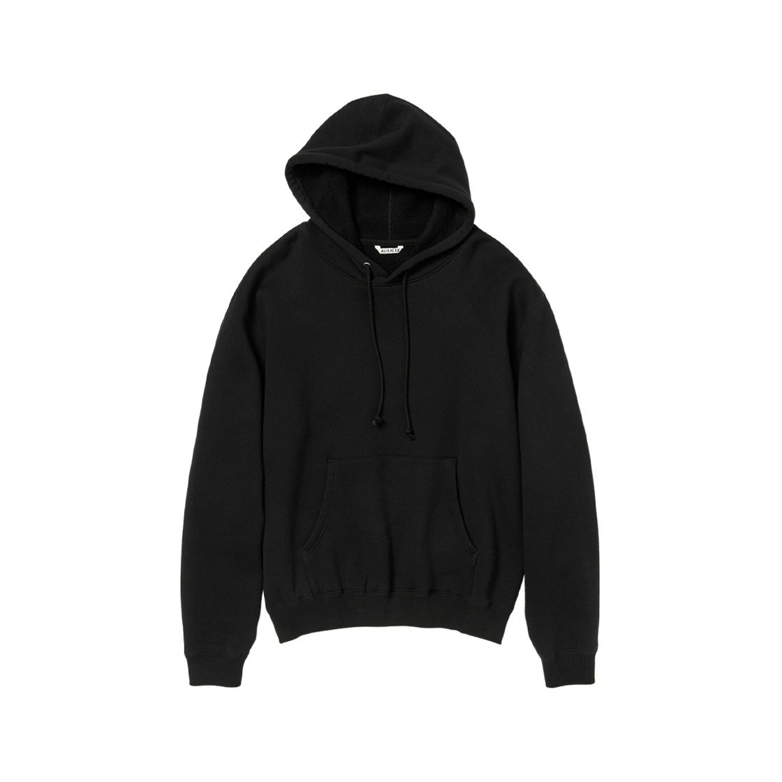 Auralee Smooth Soft Sweat P/O Parka Black 상세 이미지 1