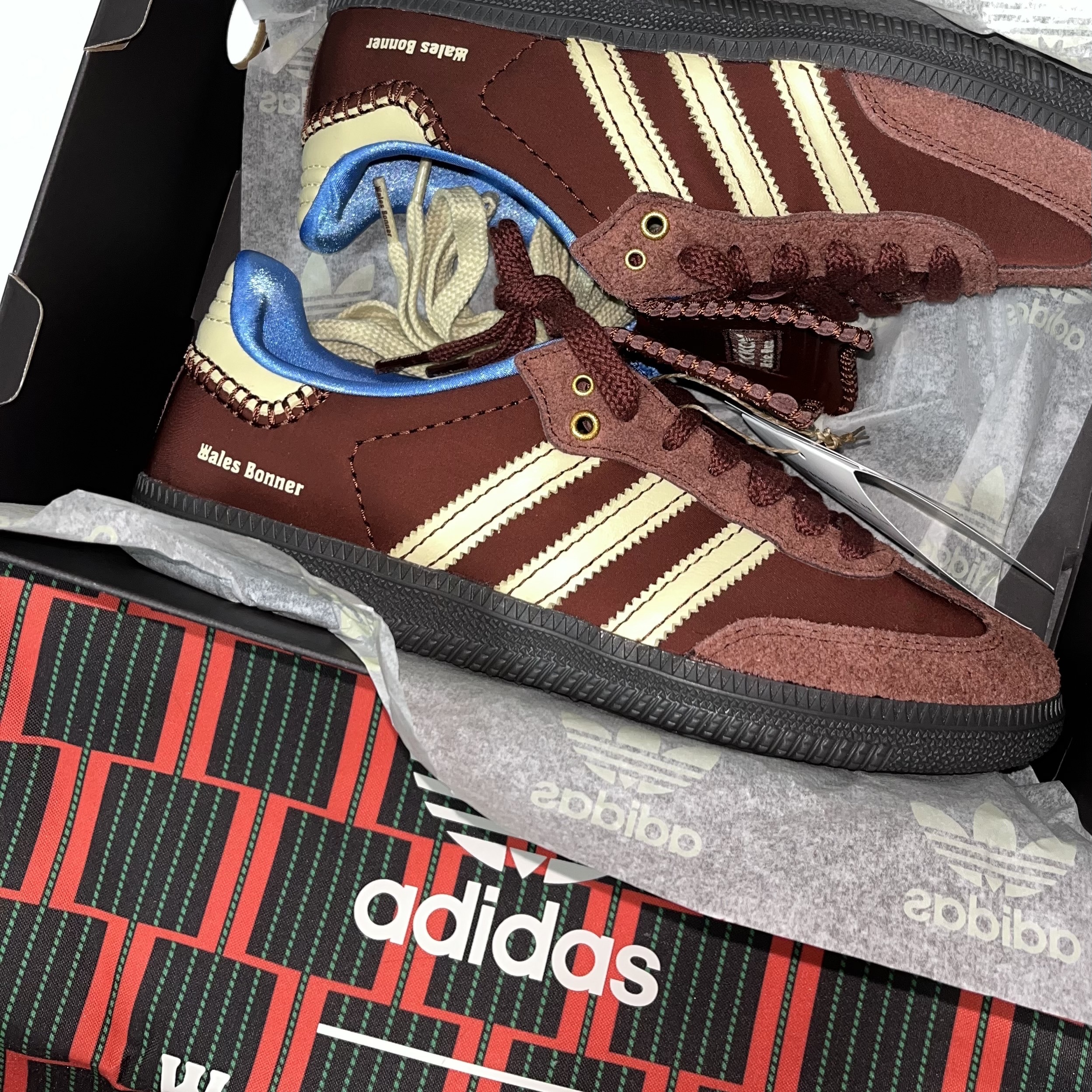 Adidas x Wales Bonner Nylon Samba Fox Brown Sandy Beige 착용 스타일