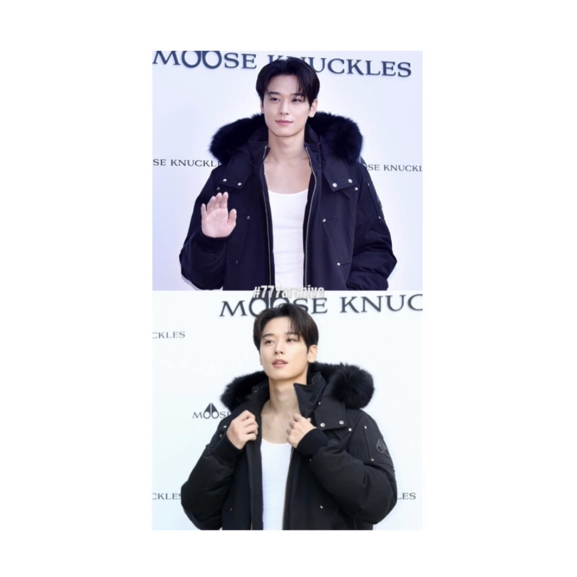 Nike x Ambush Air Adjust Force SP Summit White and Black, Moose Knuckles Ballistic Bomber Black Fox Fur Black 착용 스타일 - 5
