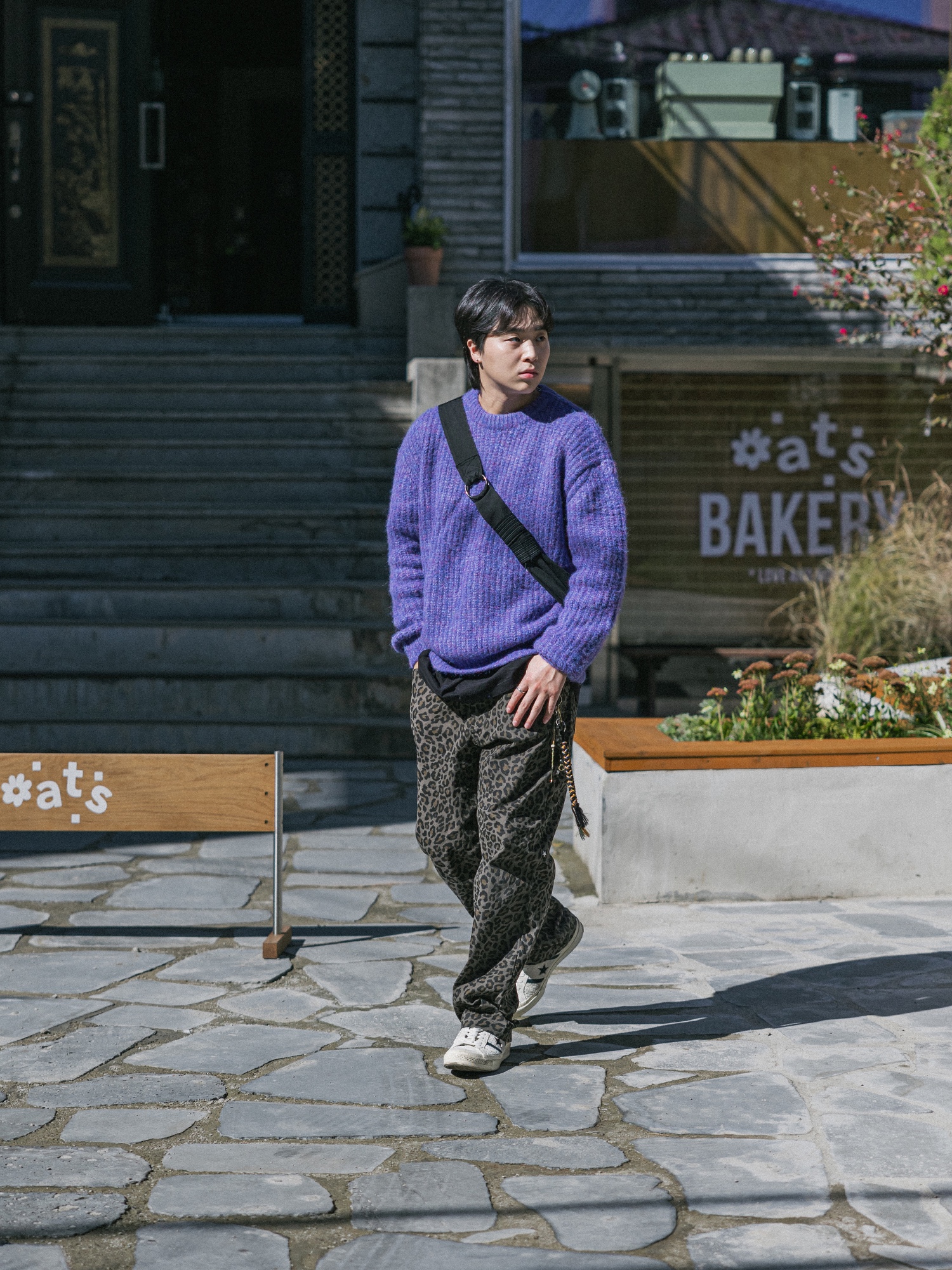 Converse Material Block One Star Academy Chambray Blue 착용 스타일 - 2