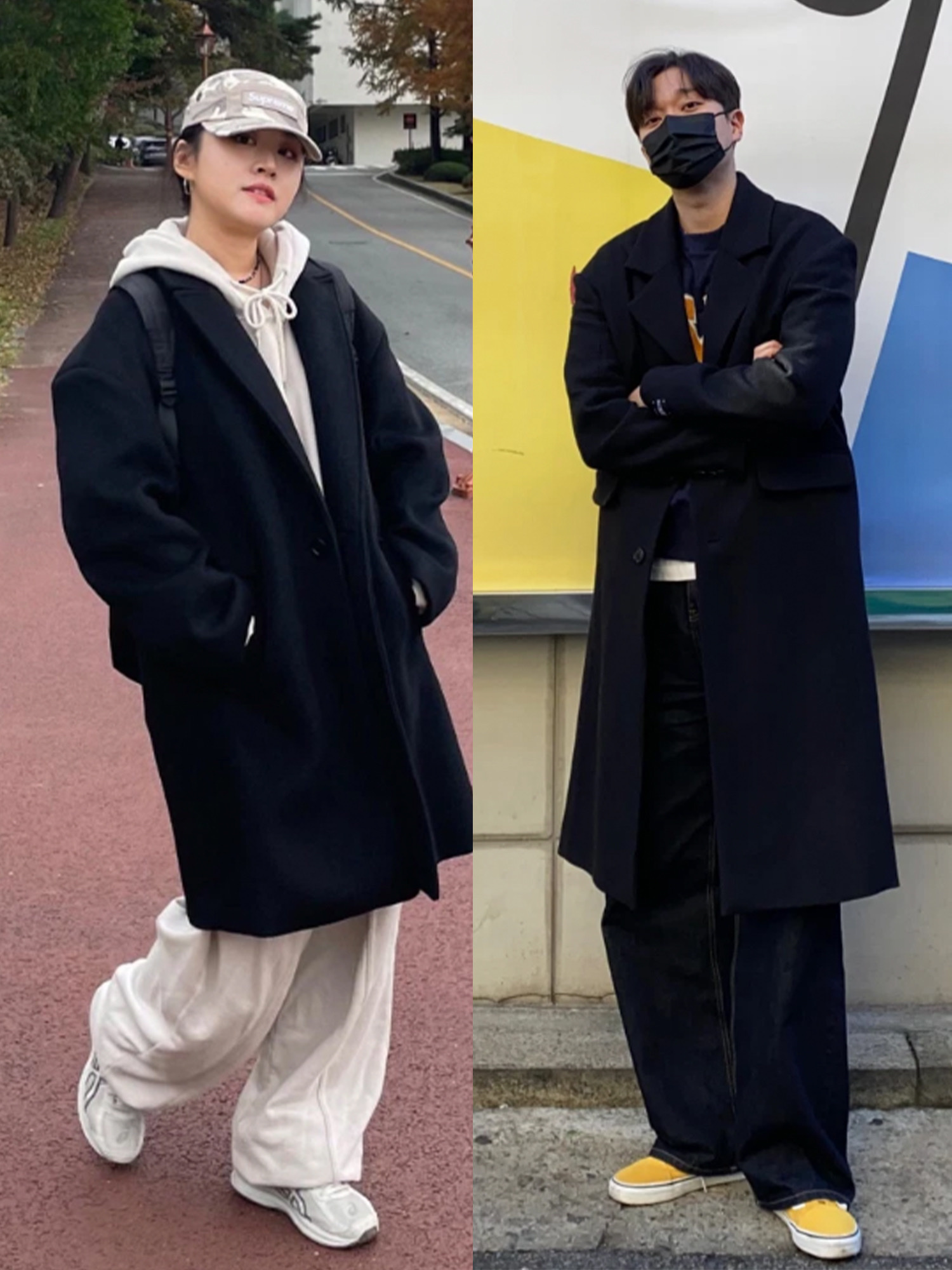 Asics Jog 100 S Birch - 2E Wide, Zara x Ader Error Wool Blend Oversize Coat Black 착용 스타일 - 2