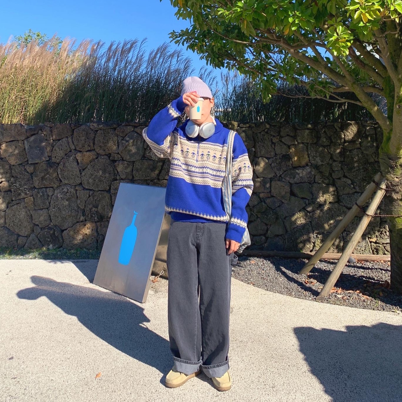 Apple AirPods Max Lightning Silver (Korean Ver.), Supreme Overdyed Beanie Grey - 21SS 착용 스타일 - 1