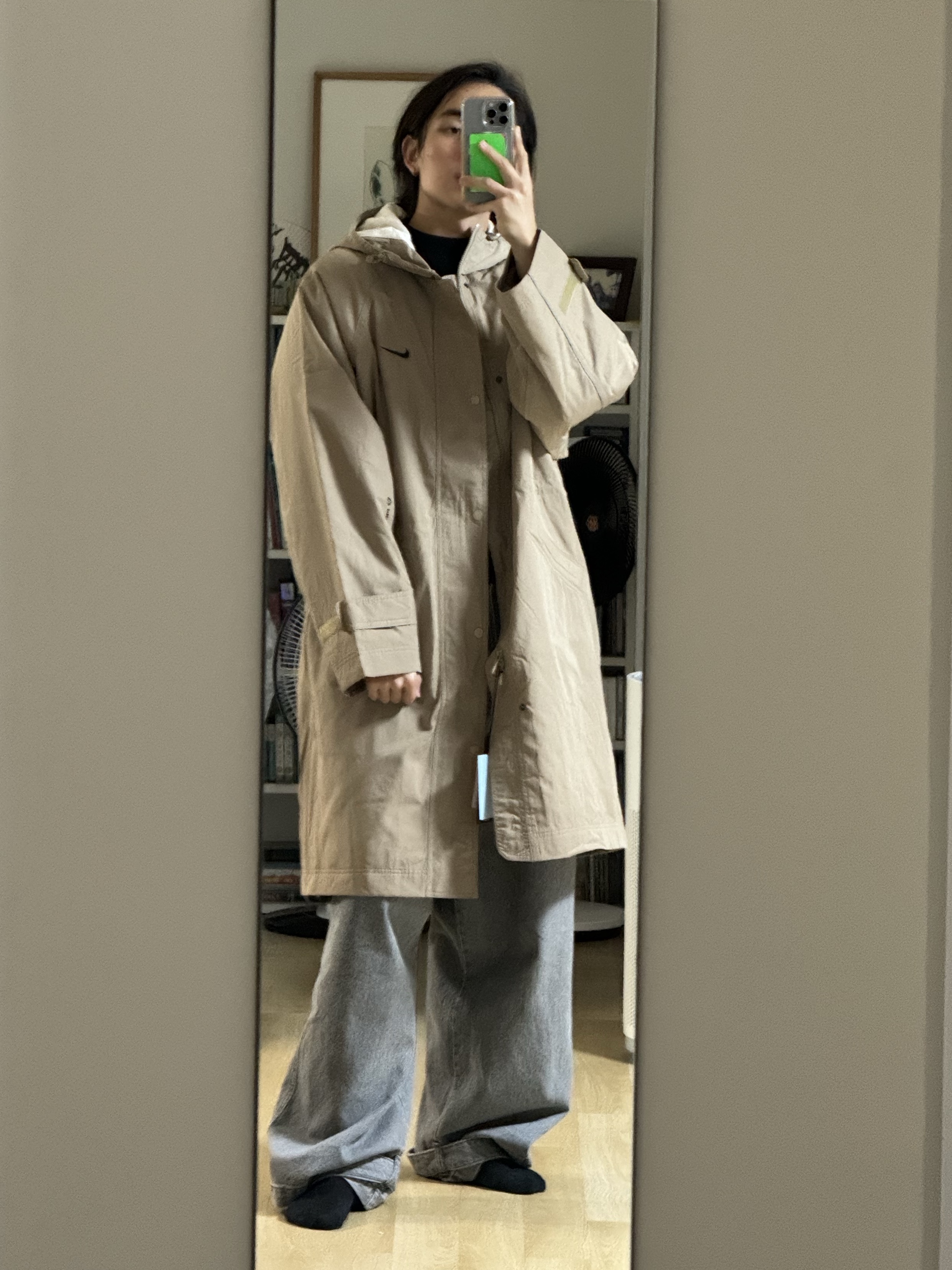Nike x Drake Nocta Basketball Sideline Jacket Khaki (DV3647-248) 착용 스타일
