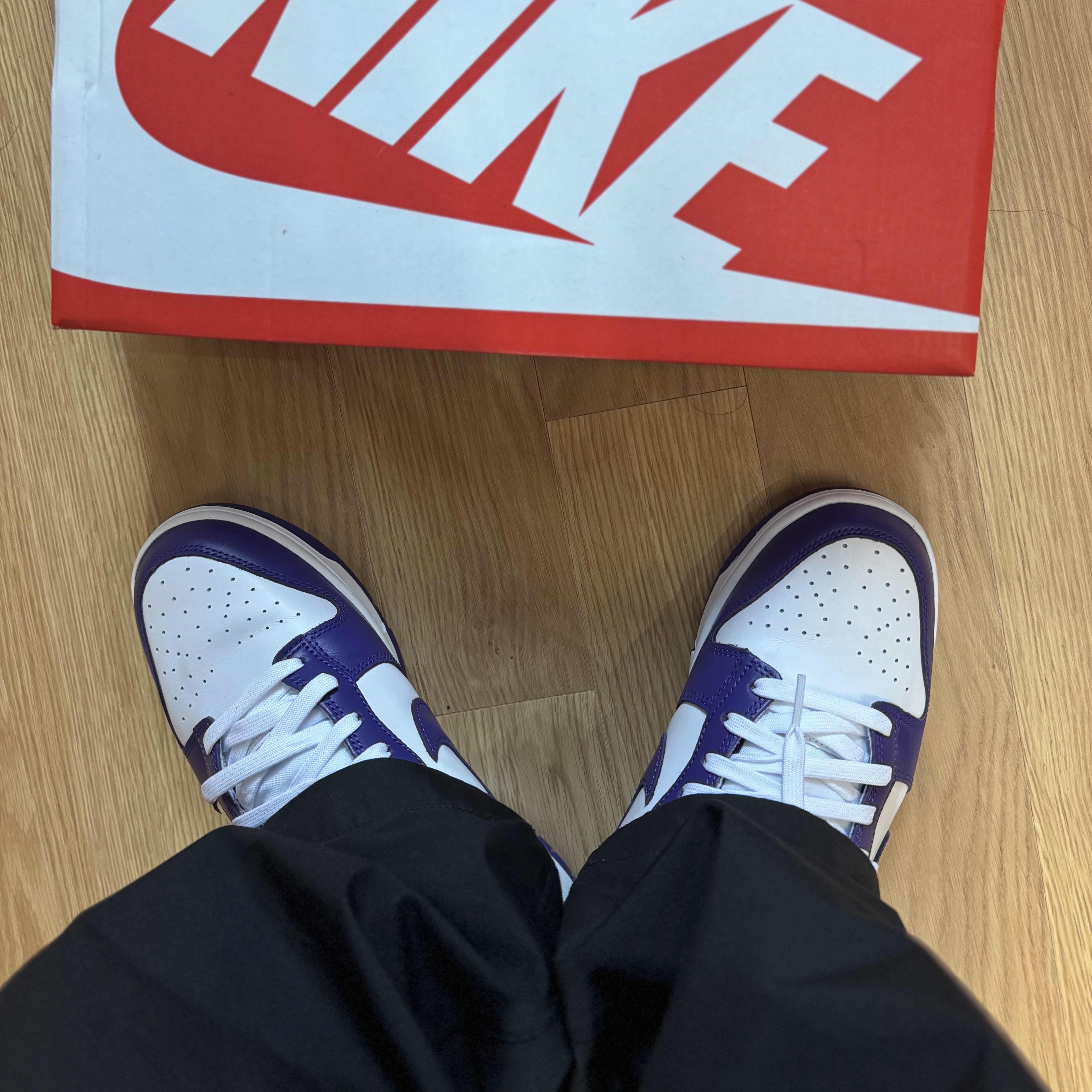 Nike Dunk Low Retro Championship Court Purple 착용 스타일