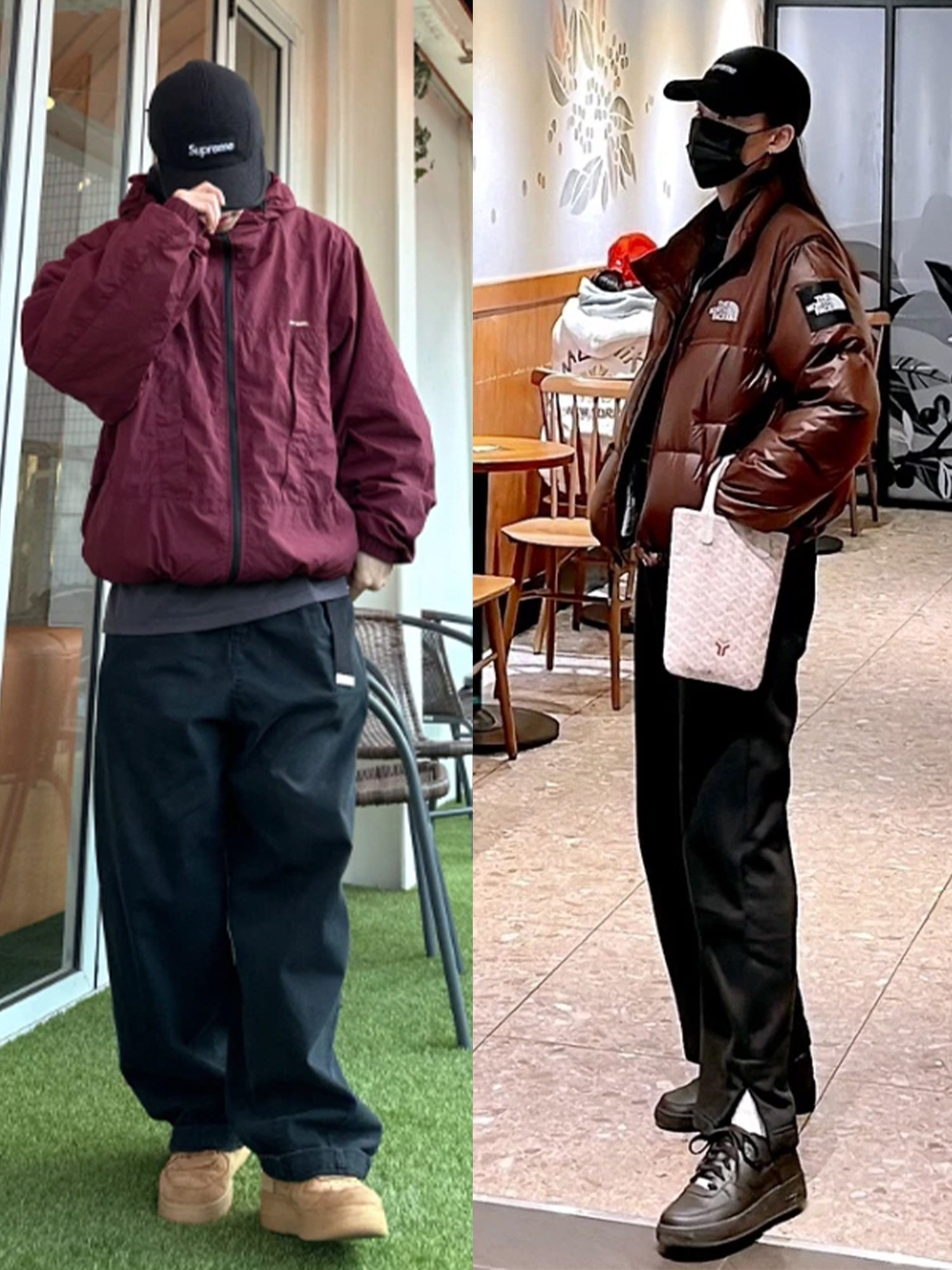 Supreme Pigment Canvas S Logo 6-Panel Black - 23SS, Supreme Washed Chino Twill Camp Cap Black 착용 스타일 - 2