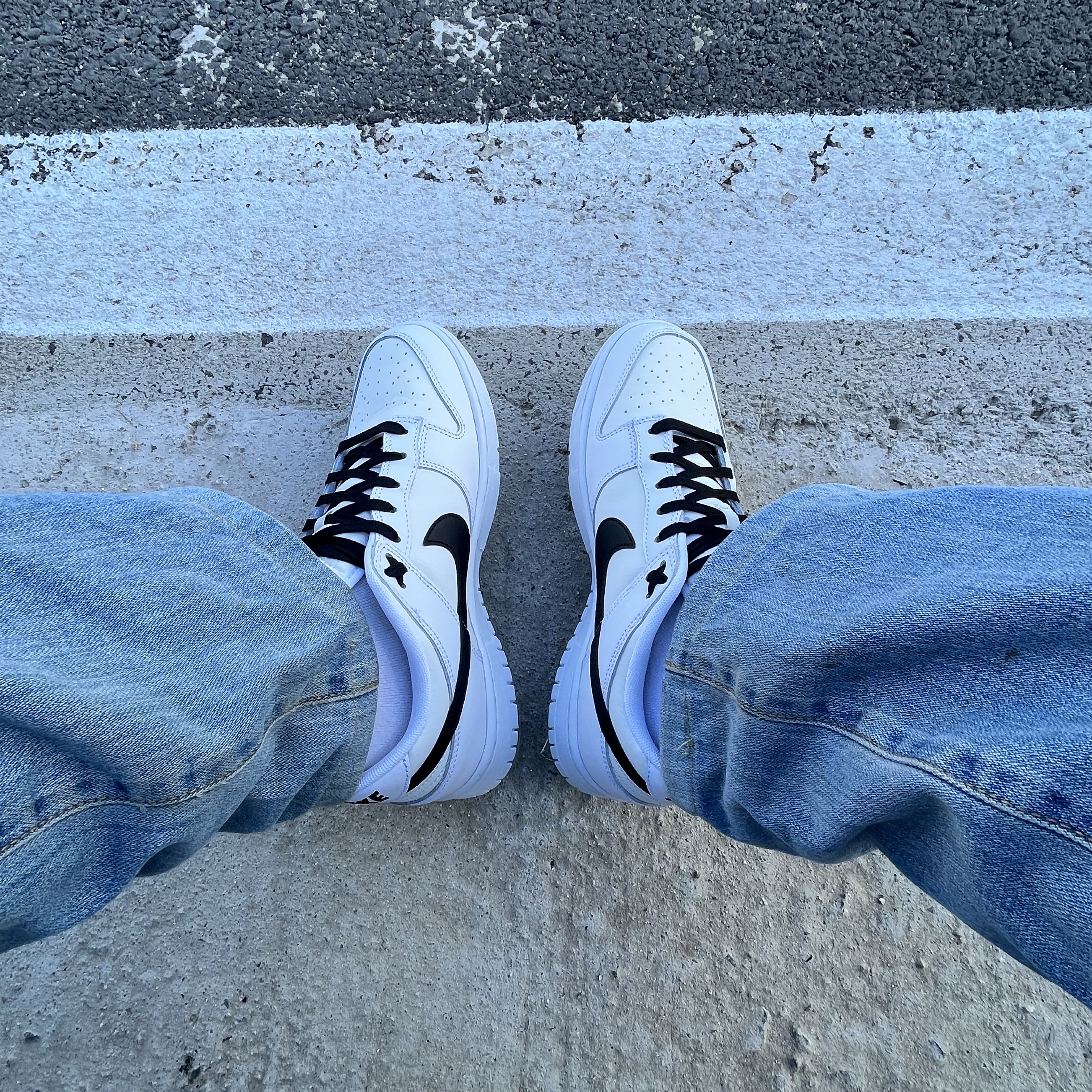 Nike Dunk Low Retro Summit White 착용 스타일