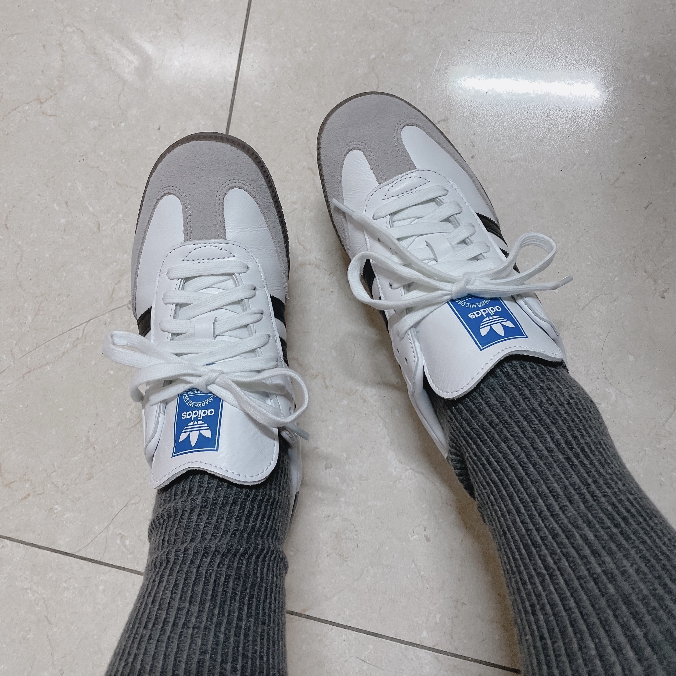 Adidas Samba OG Cloud White 착용 스타일