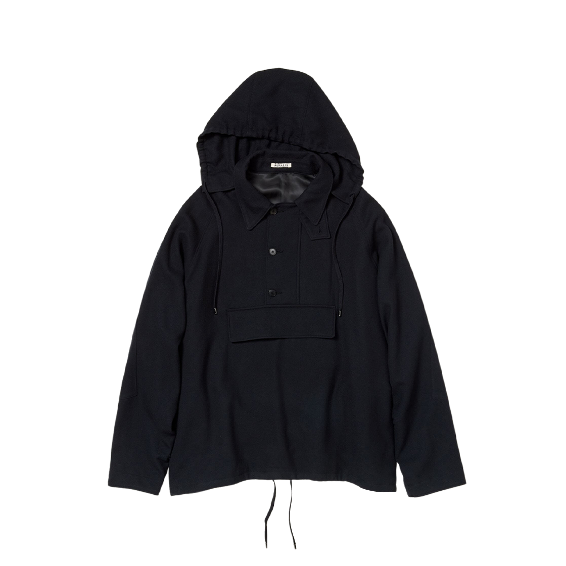 Auralee Airy Wool Viyella P/O Anorak Dark Navy 상세 이미지 1