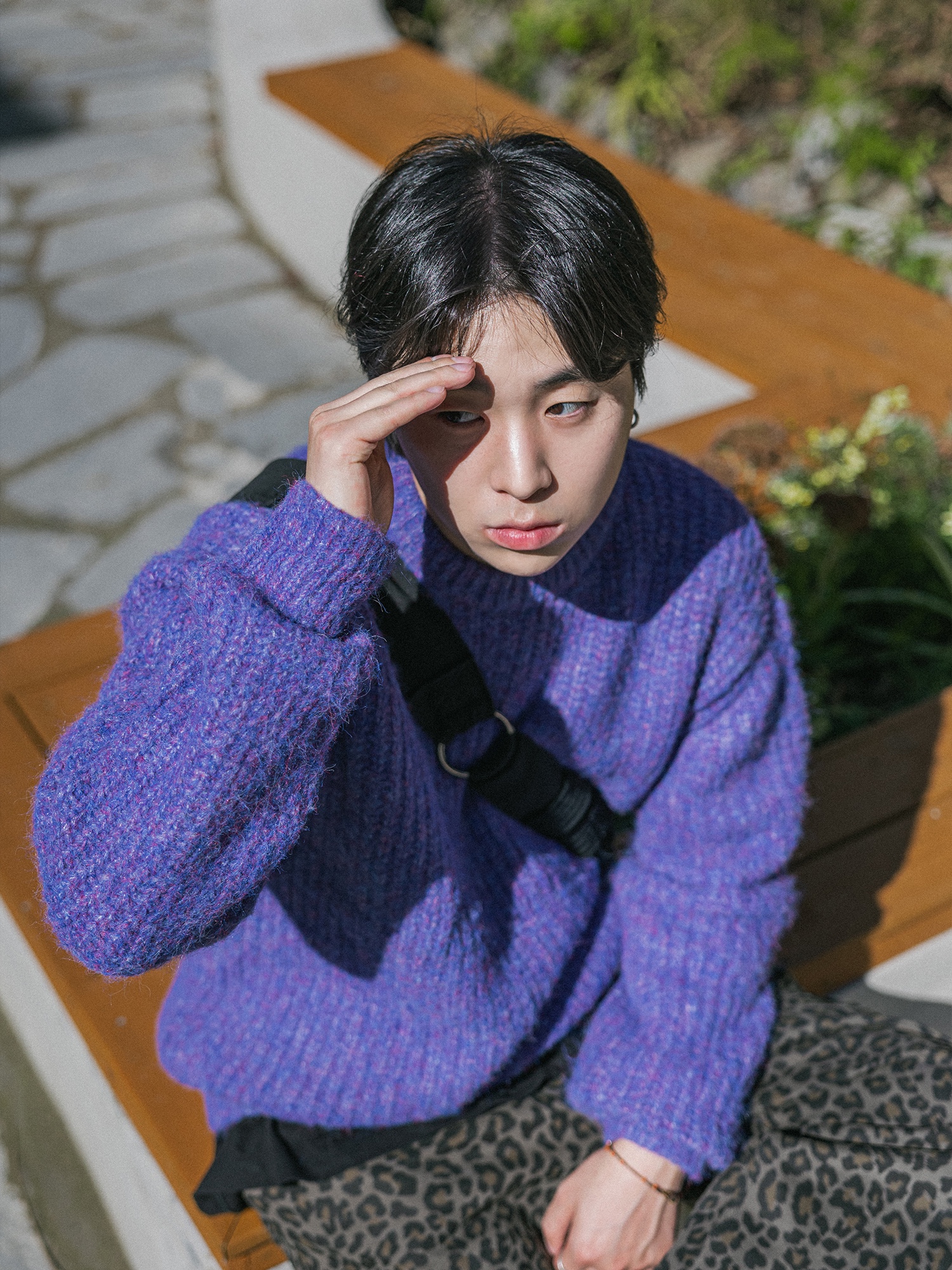 Converse Material Block One Star Academy Chambray Blue 착용 스타일 - 3