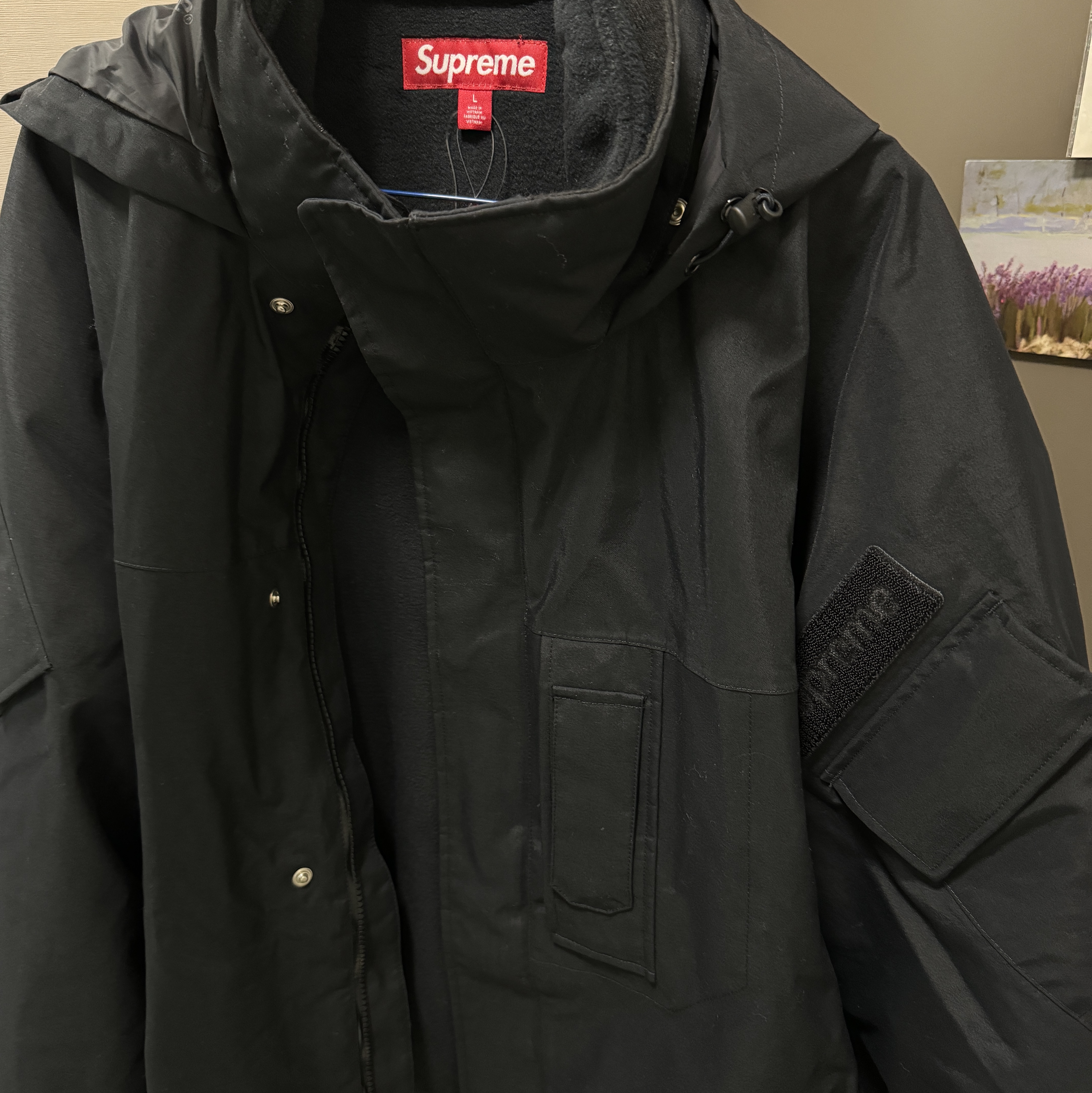 Supreme 2-In-1 Gore-Tex Polartec Liner Jacket Black - 23FW 착용 스타일 - 2
