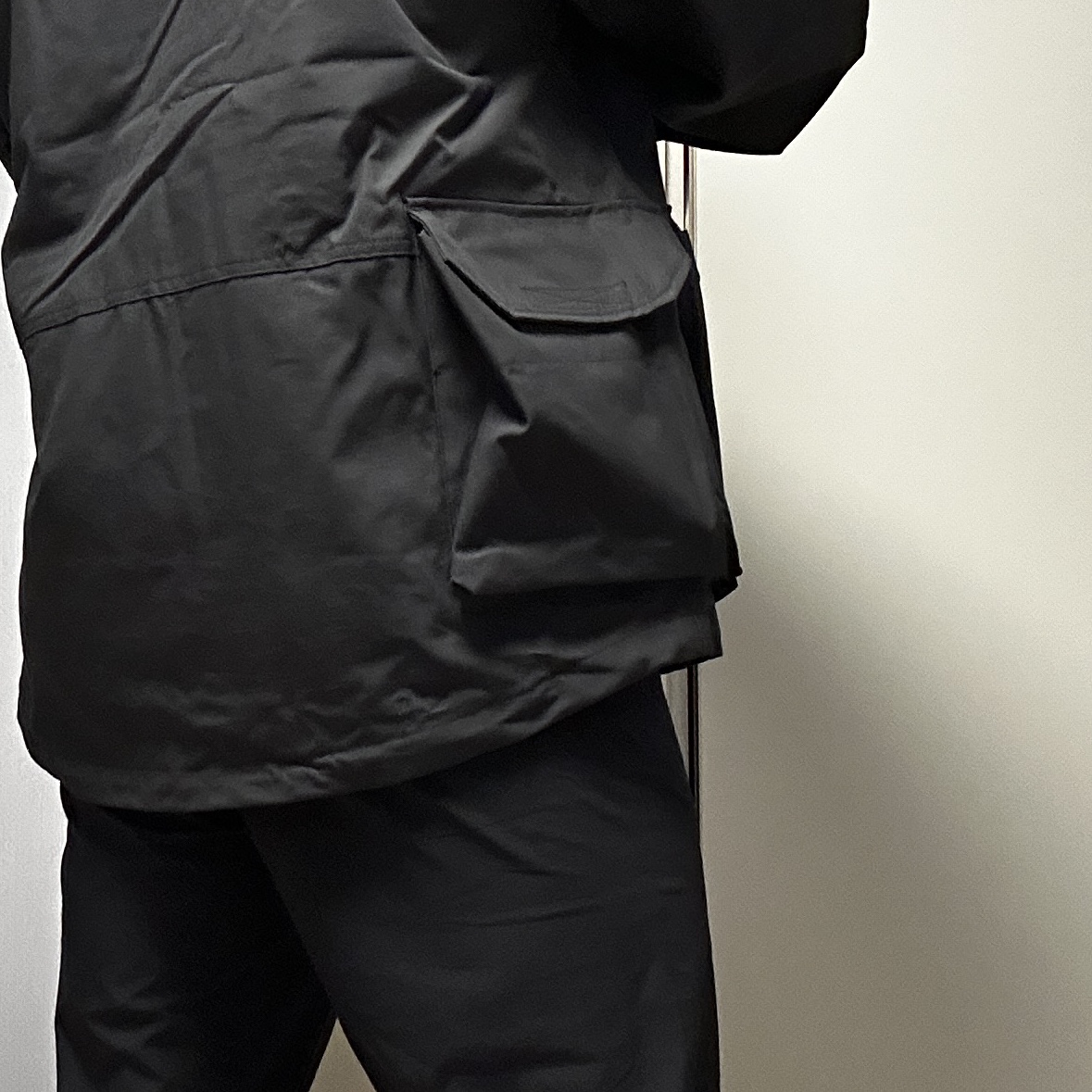 Palace Gore-Tex Cotton RS Jacket Black - 23FW 착용 스타일 - 3