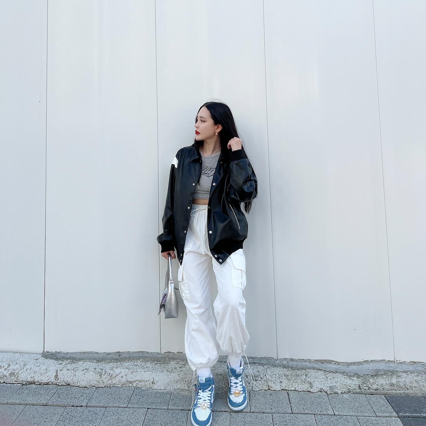 (W) Jordan 1 Retro High OG Denim 착용 스타일 - 3