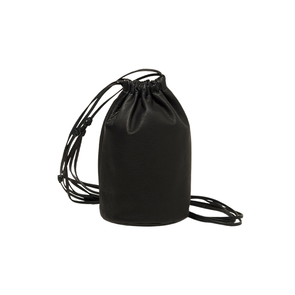 Auralee Leather Big Round String Pouch Black 상세 이미지 1