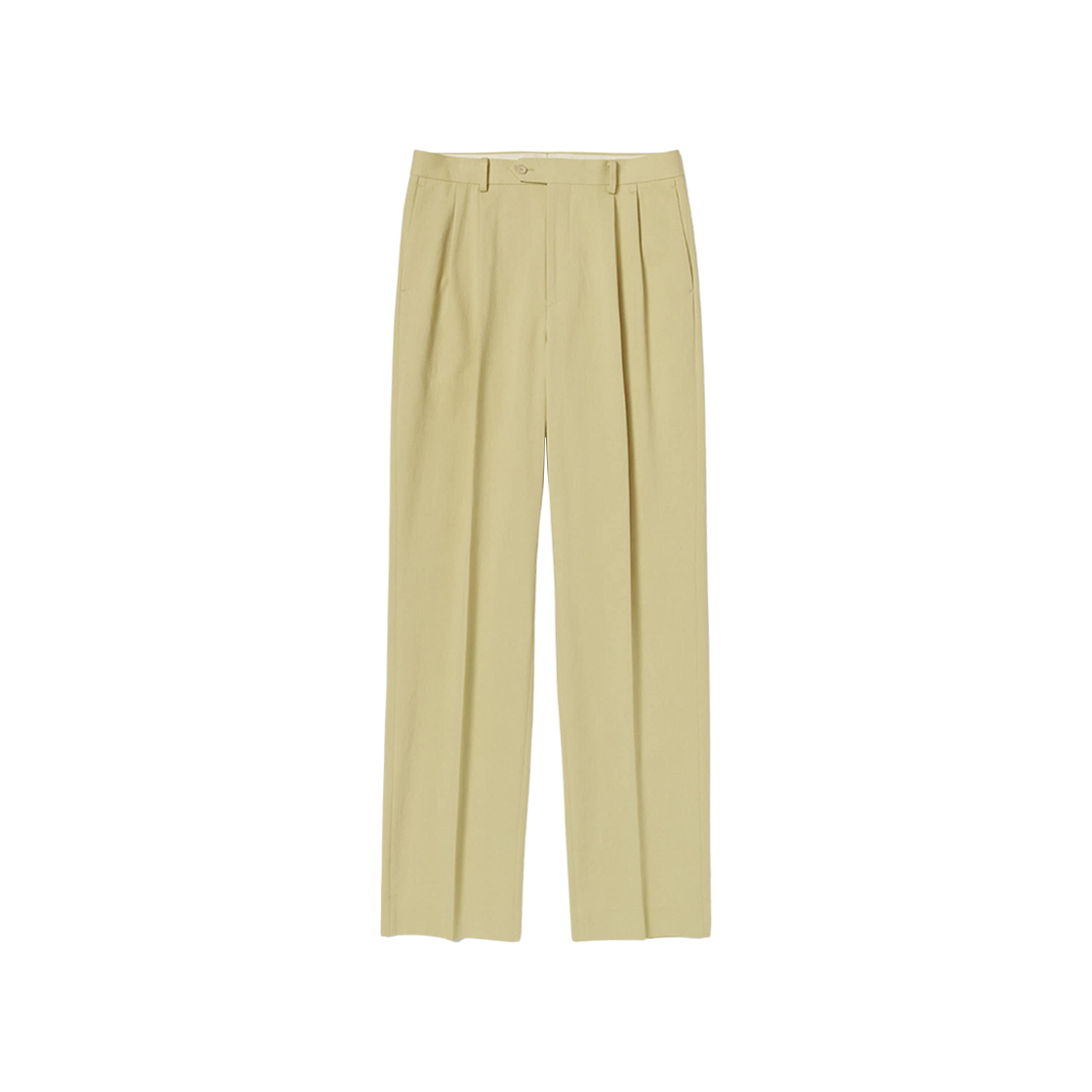 Auralee Washed Heavy Chino Slacks Khaki Yellow 상세 이미지 1