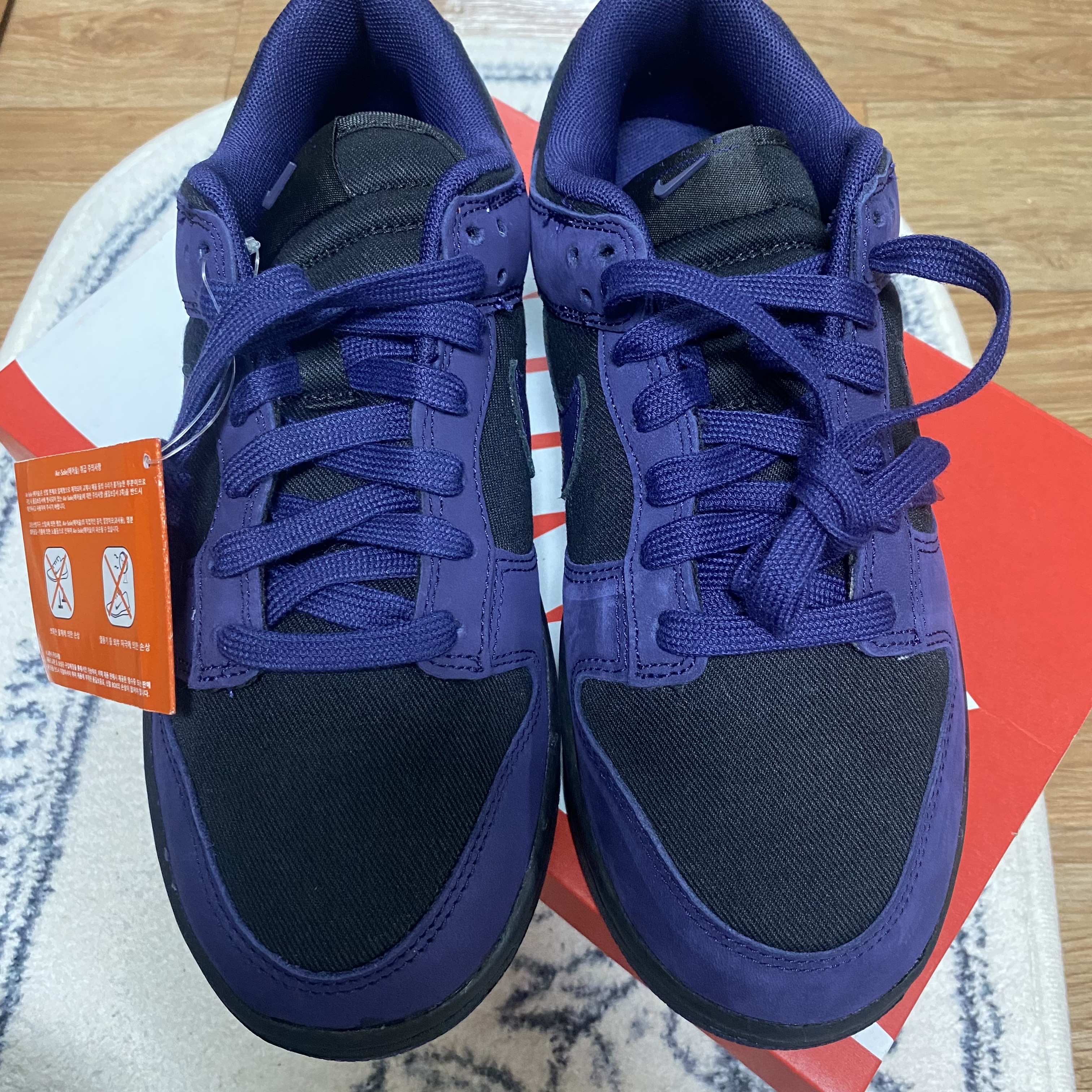 (W) Nike Dunk Low LX Purple Ink Black 착용 스타일 - 1