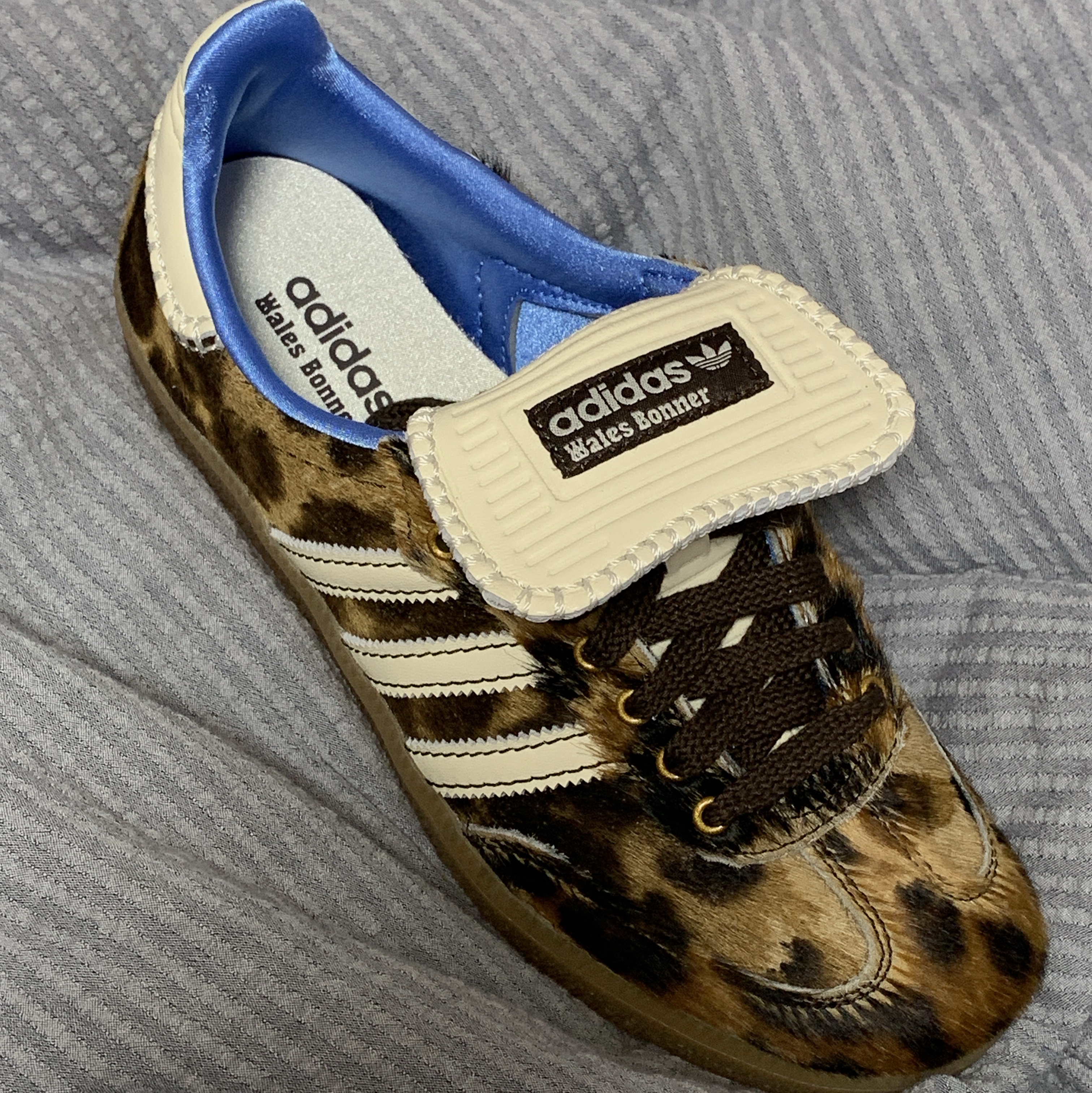 Adidas x Wales Bonner Pony Leo Samba Dark Brown Cream White 착용 스타일