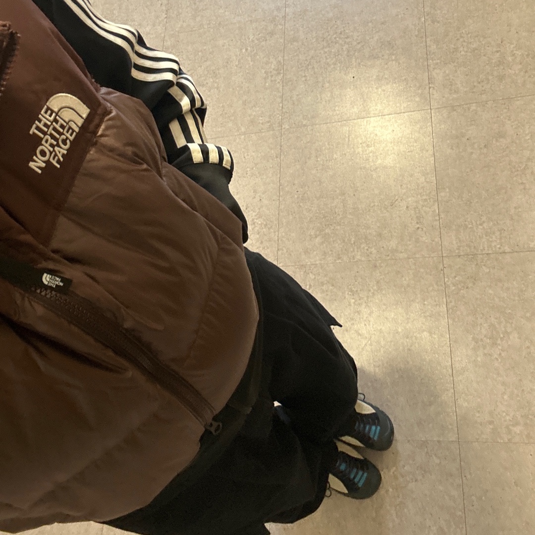 (W) The North Face White Label Novelty Nuptse Down Vest Brown, (W) Keen Jasper Rocks SP Sneakers Beige 착용 스타일