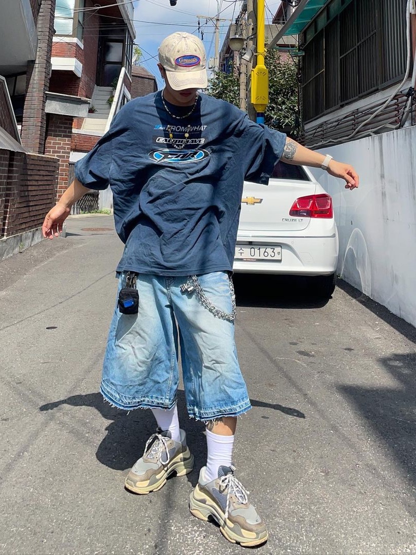 Balenciaga Triple S Trainer Grey 2018 착용 스타일 - 1