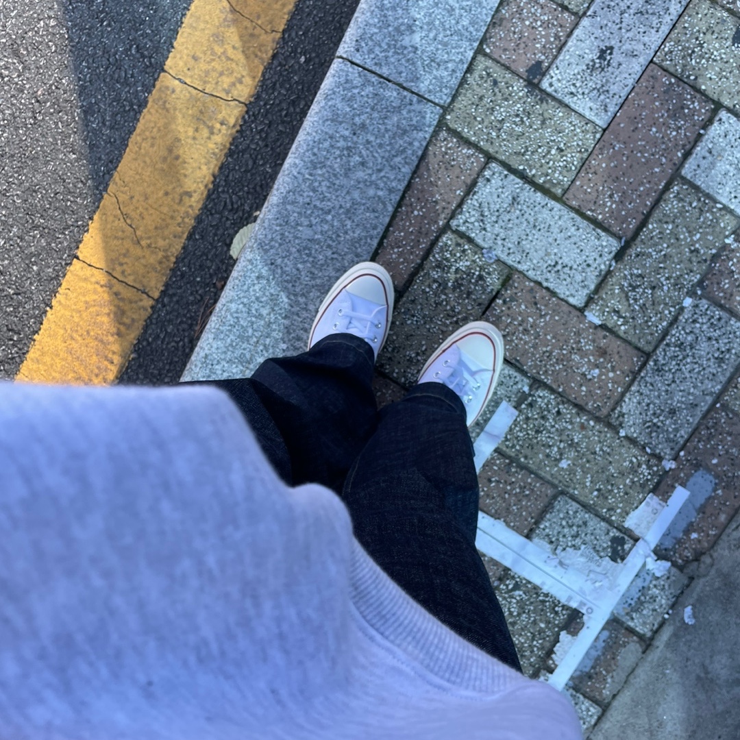 Converse Chuck 70 Ox White - Standard 착용 스타일