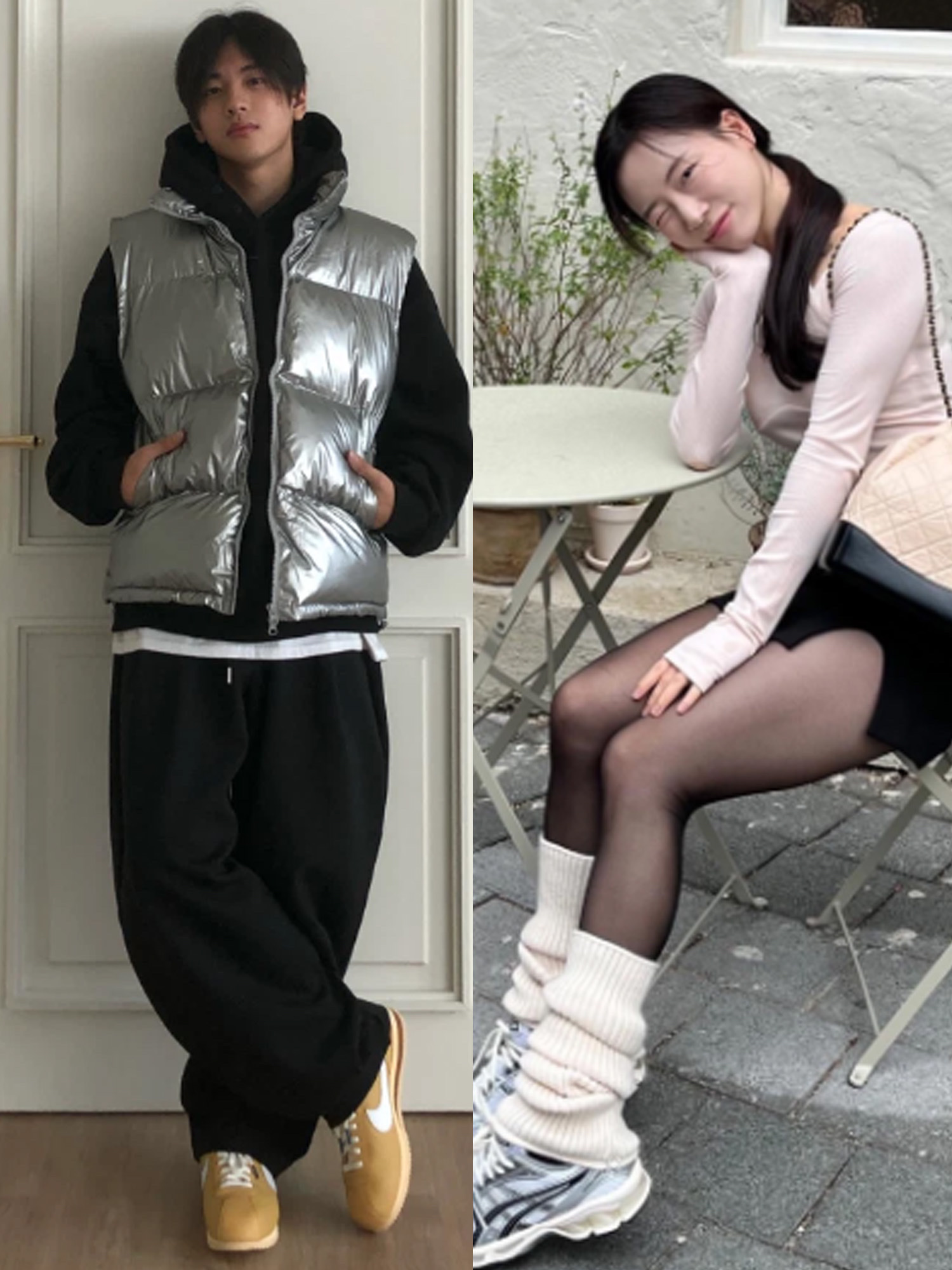 Sansan Gear Suffix Puffer Jacket Light Green - 23FW, (W) UGG Classic Ultra Mini Boots Sand 착용 스타일 - 3