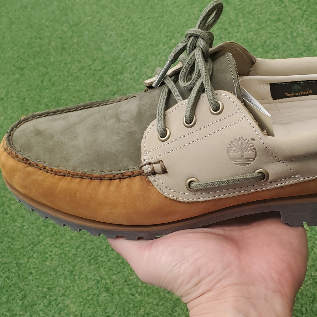 Timberland 3-Eye Lug Boat Shoes Wheat - Wide 착용 스타일 - 1
