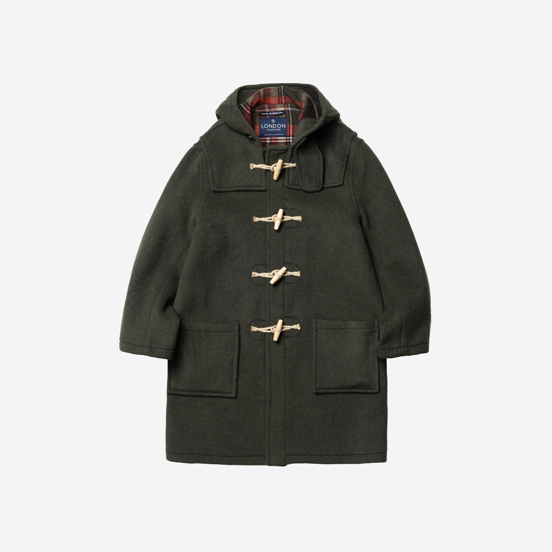 런던 트레디션 마틴 맨즈 더플 코트 시위드 D12(London Tradition Martin Mens Duffle Coat Seaweed D12)