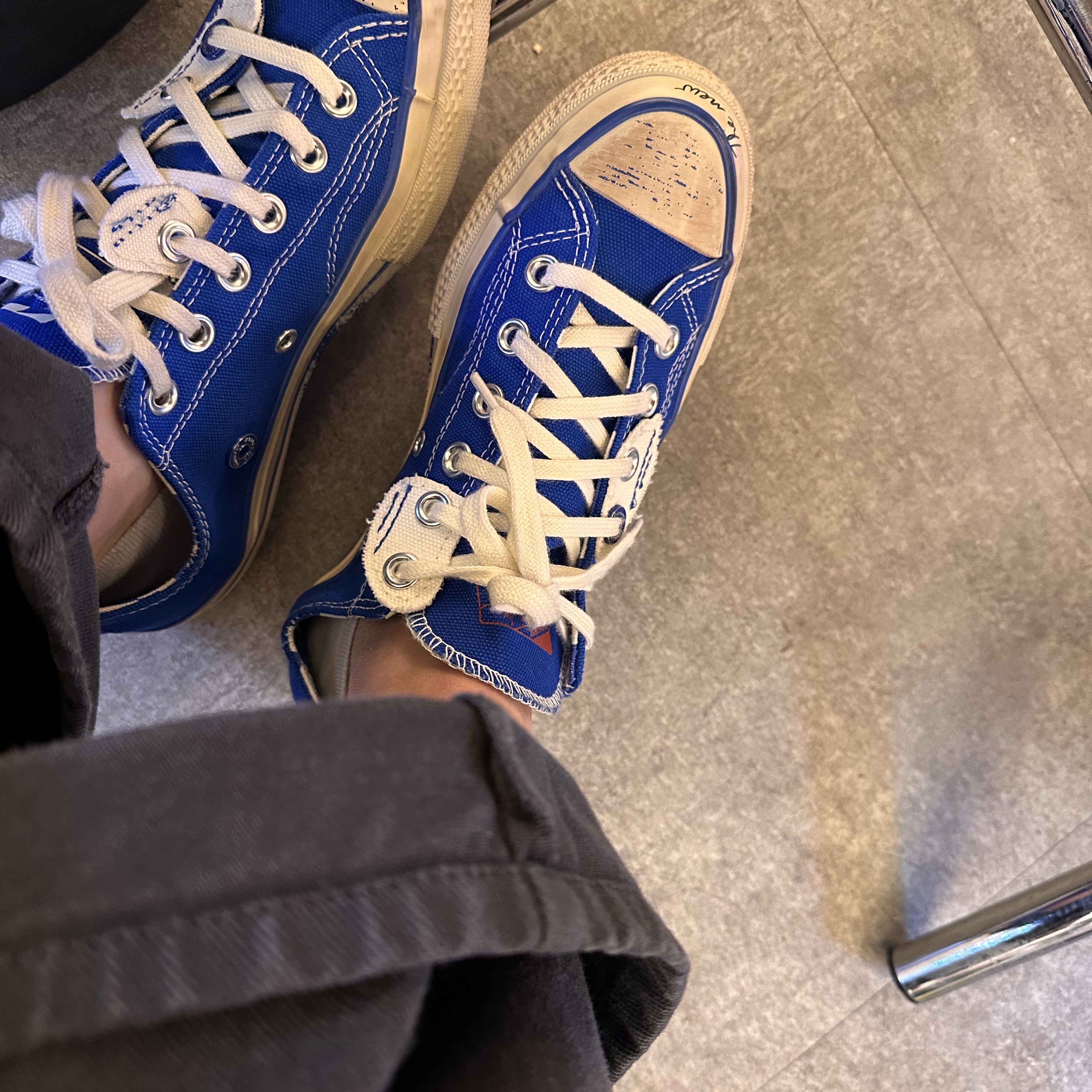 Converse x Ader Error Chuck 70 Ox Imperial Blue 착용 스타일