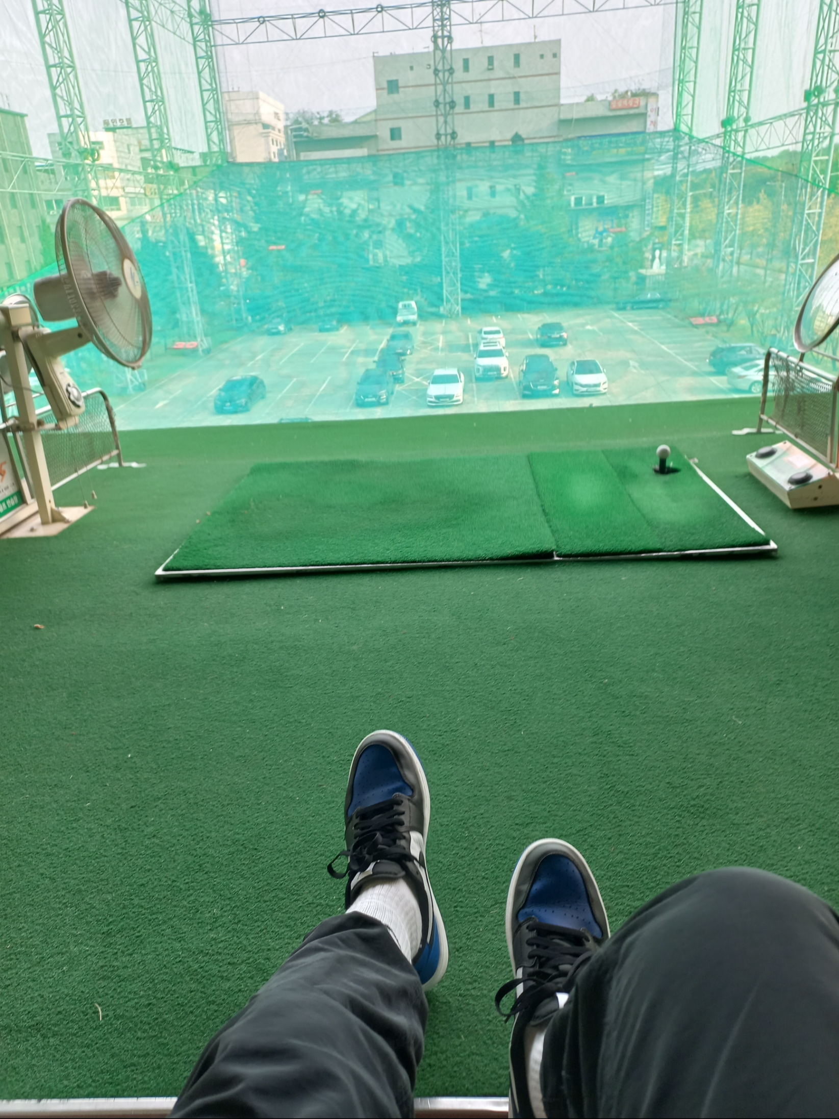 Jordan 1 Low Golf Sport Royal, Jordan Everday Max Crew Socks White (3 Pack/Korean Ver.) 착용 스타일