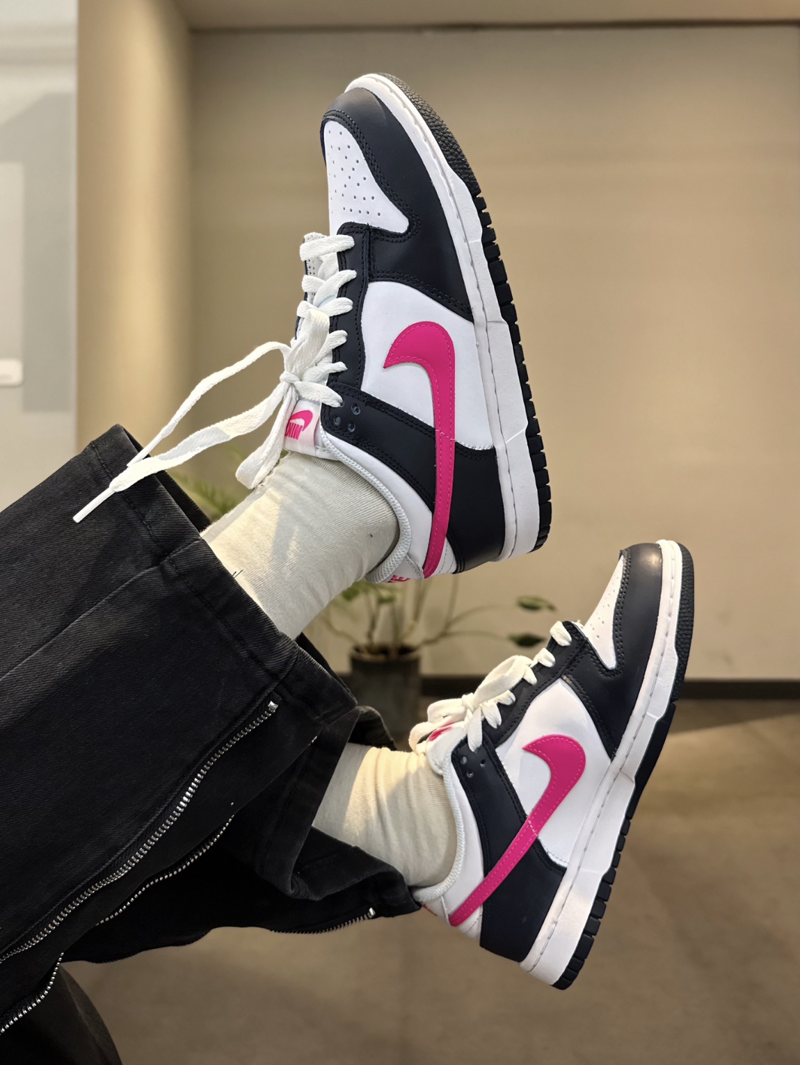(GS) Nike Dunk Low Dark Obsidian Fierce Pink 착용 스타일