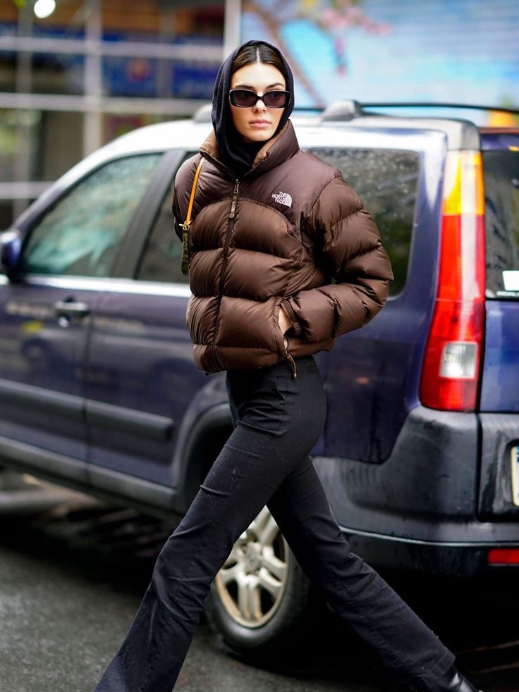 The North Face White Label Novelty Nuptse Down Jacket Heather Gray, The North Face 1996 Retro Nuptse Down Jacket TNF Black 착용 스타일 - 5